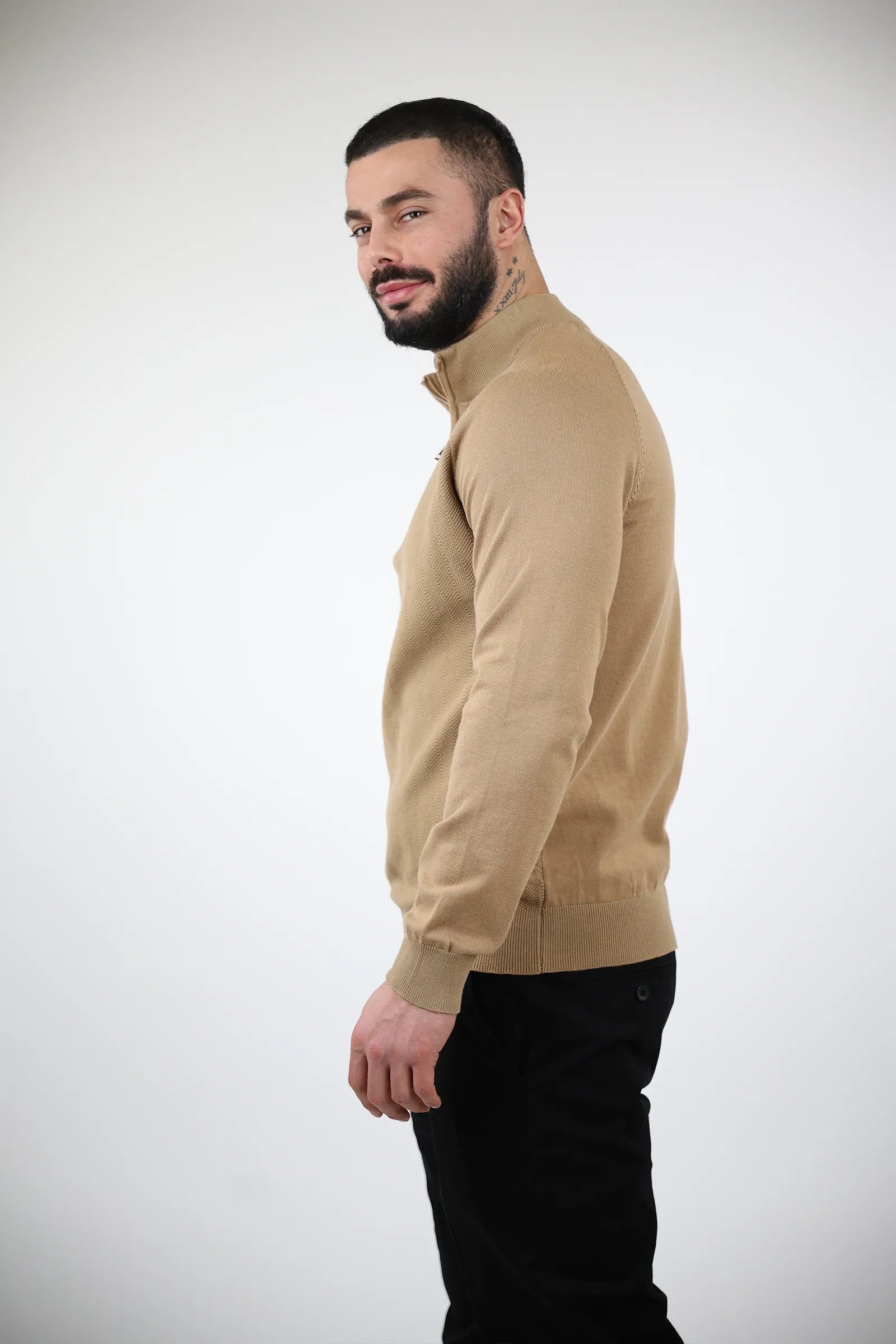 XHEMPER zip top knit