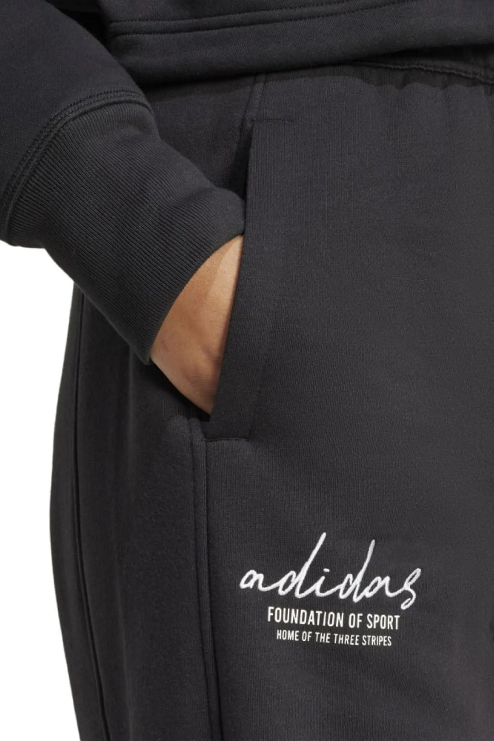 trenerka adidas Signature Graphic Embroidery Fleece Straight Leg Pant IY1470