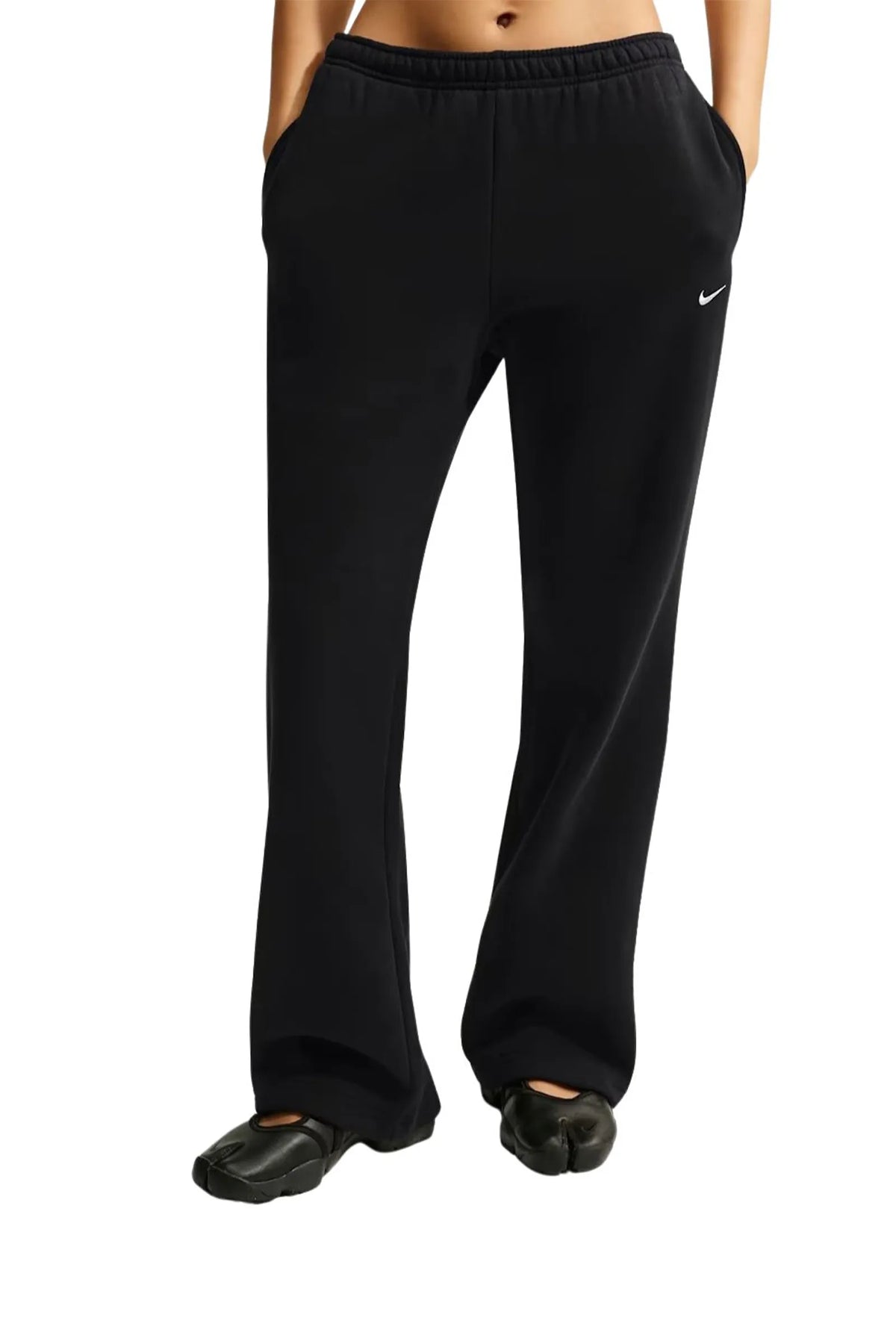 Trenerka nike studio fleece women's mid-rise open-hem trousers IM8078-001