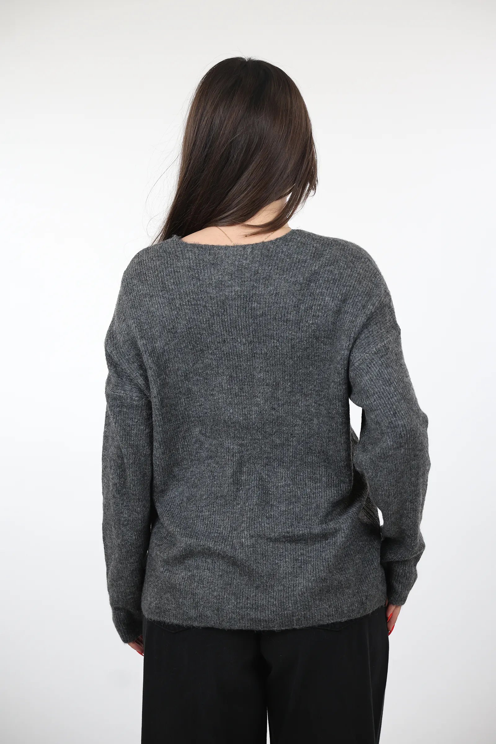 XHEMPER Deep V Knit