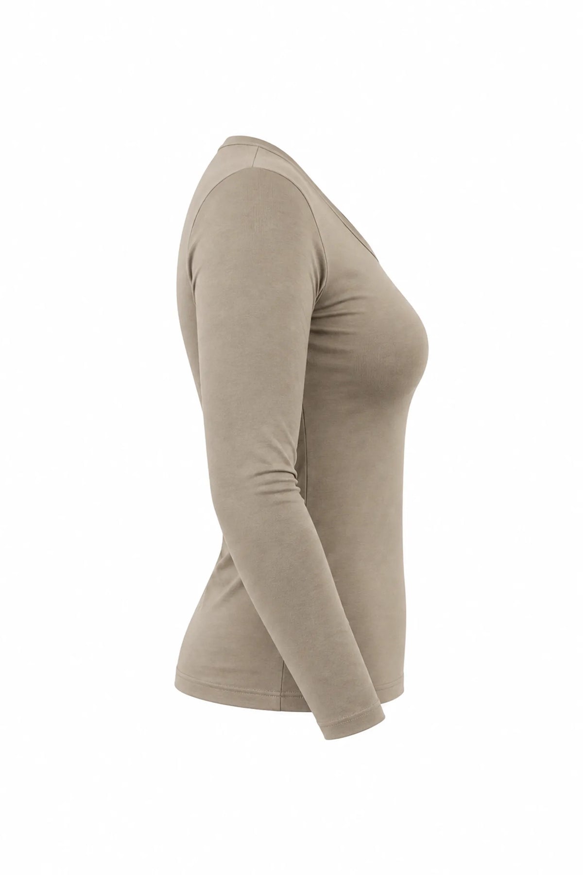Bluze taupe v-neck