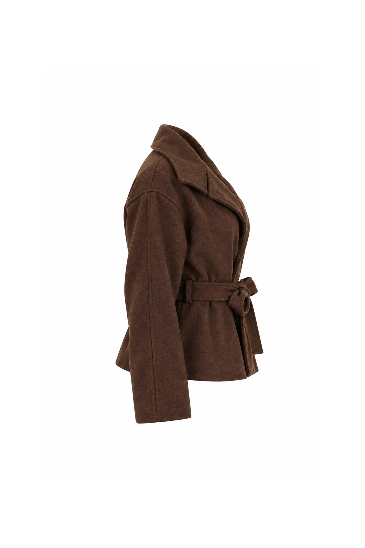 Pallto belted short wool