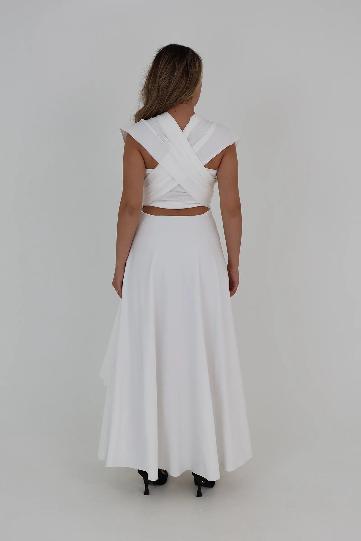 Fustan white wrap