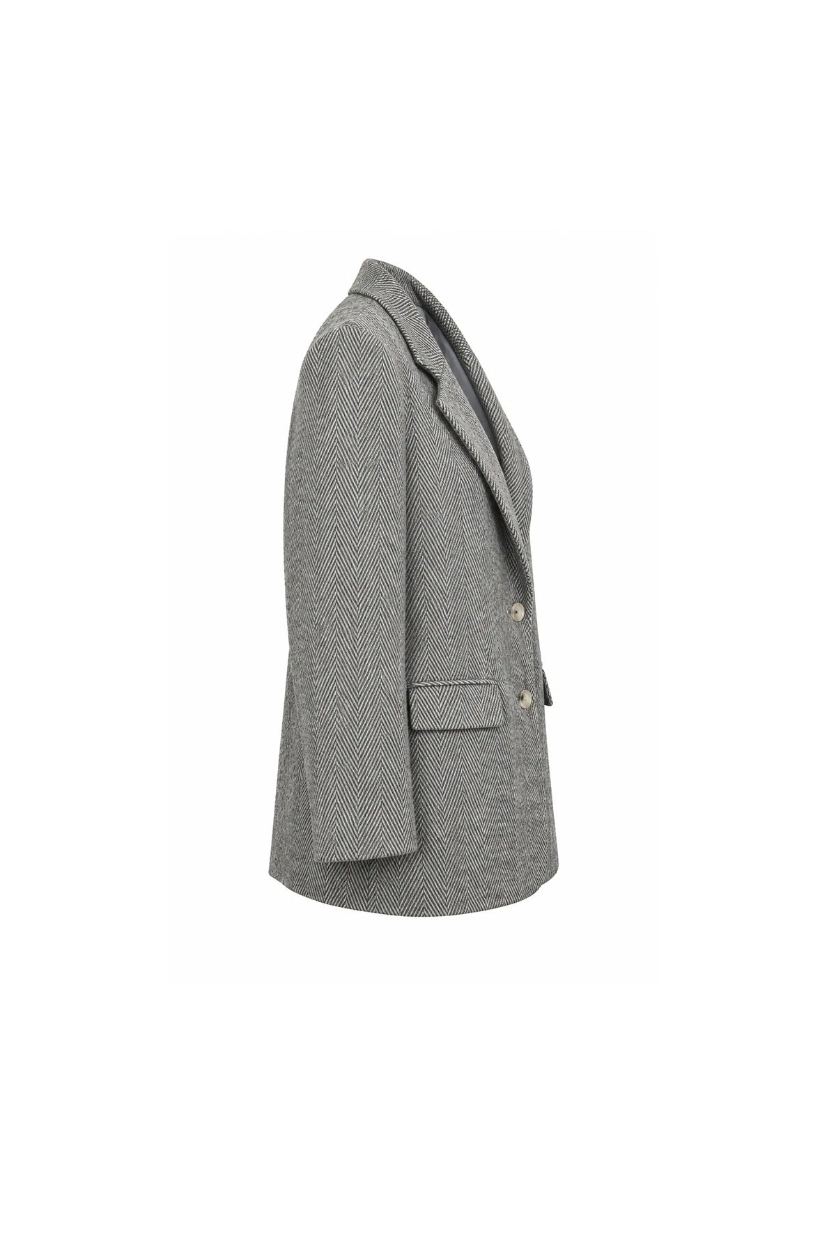 Sako herringbone-patterned
