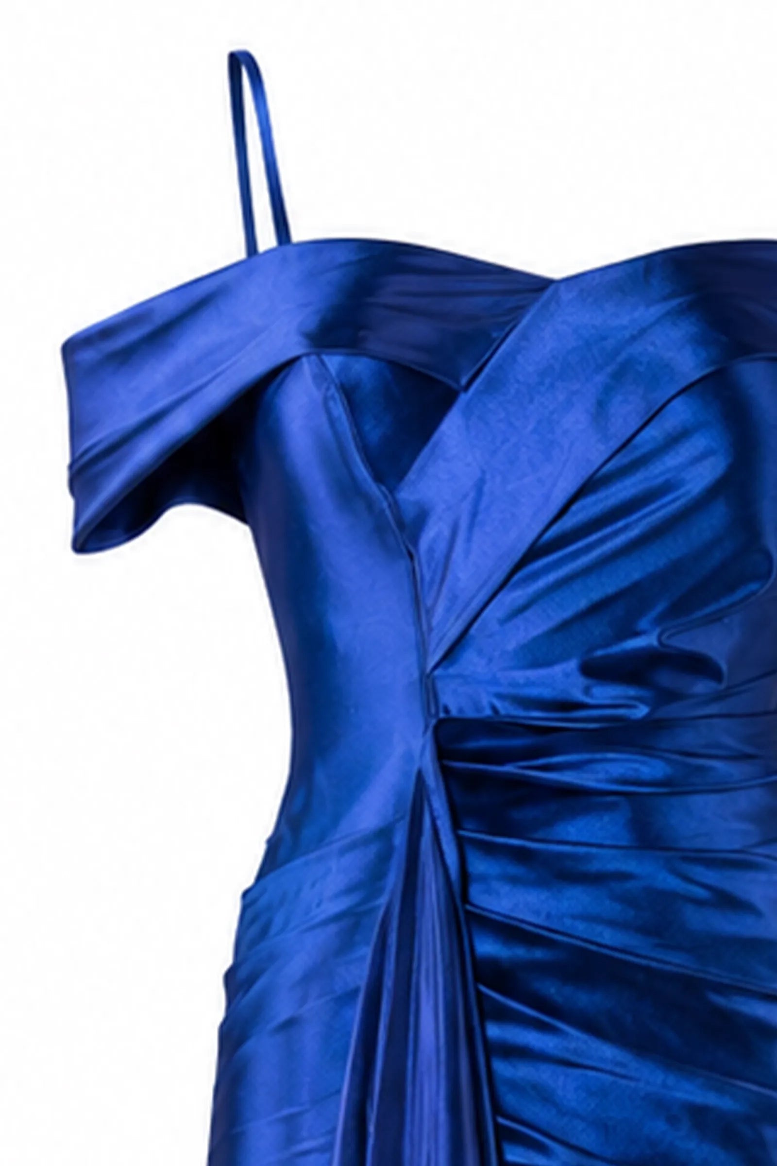 Fustan satin drapped