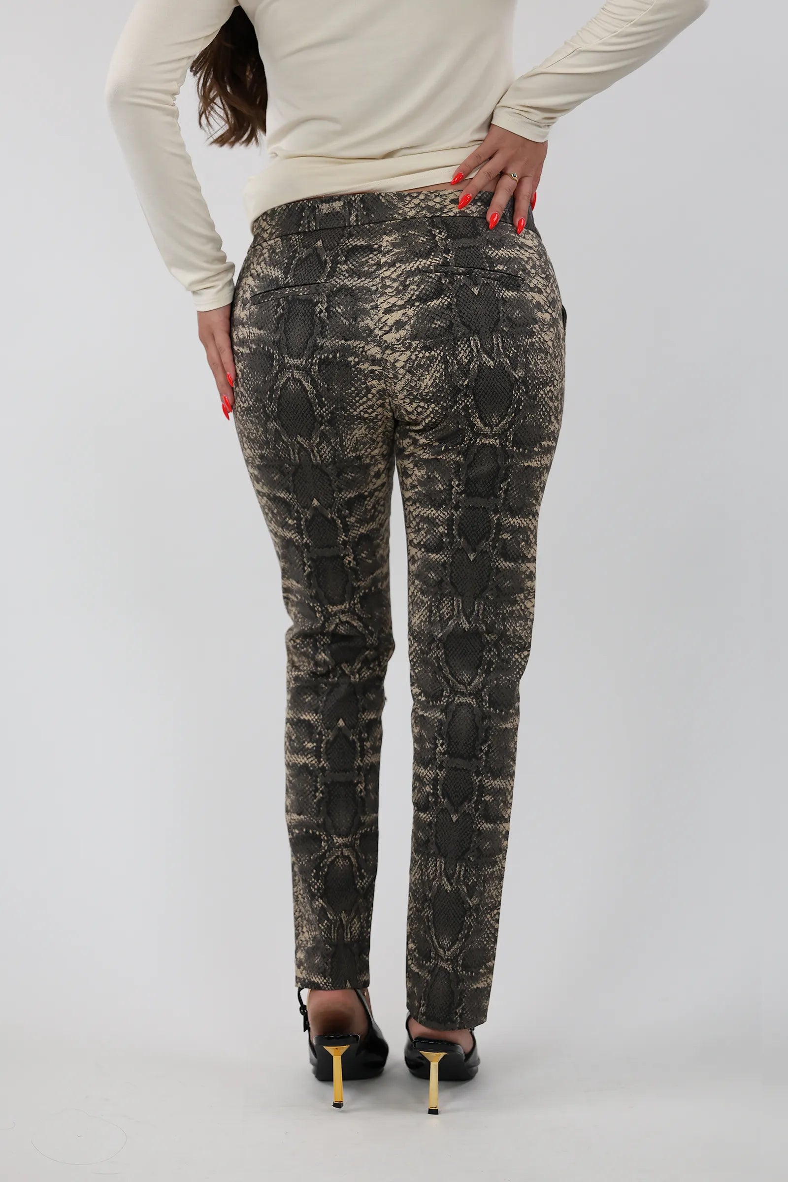 PANTALLONA SKINNY SNAKESKIN