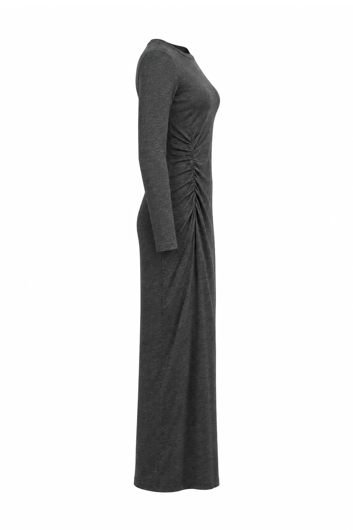 Fustan ruched side slit