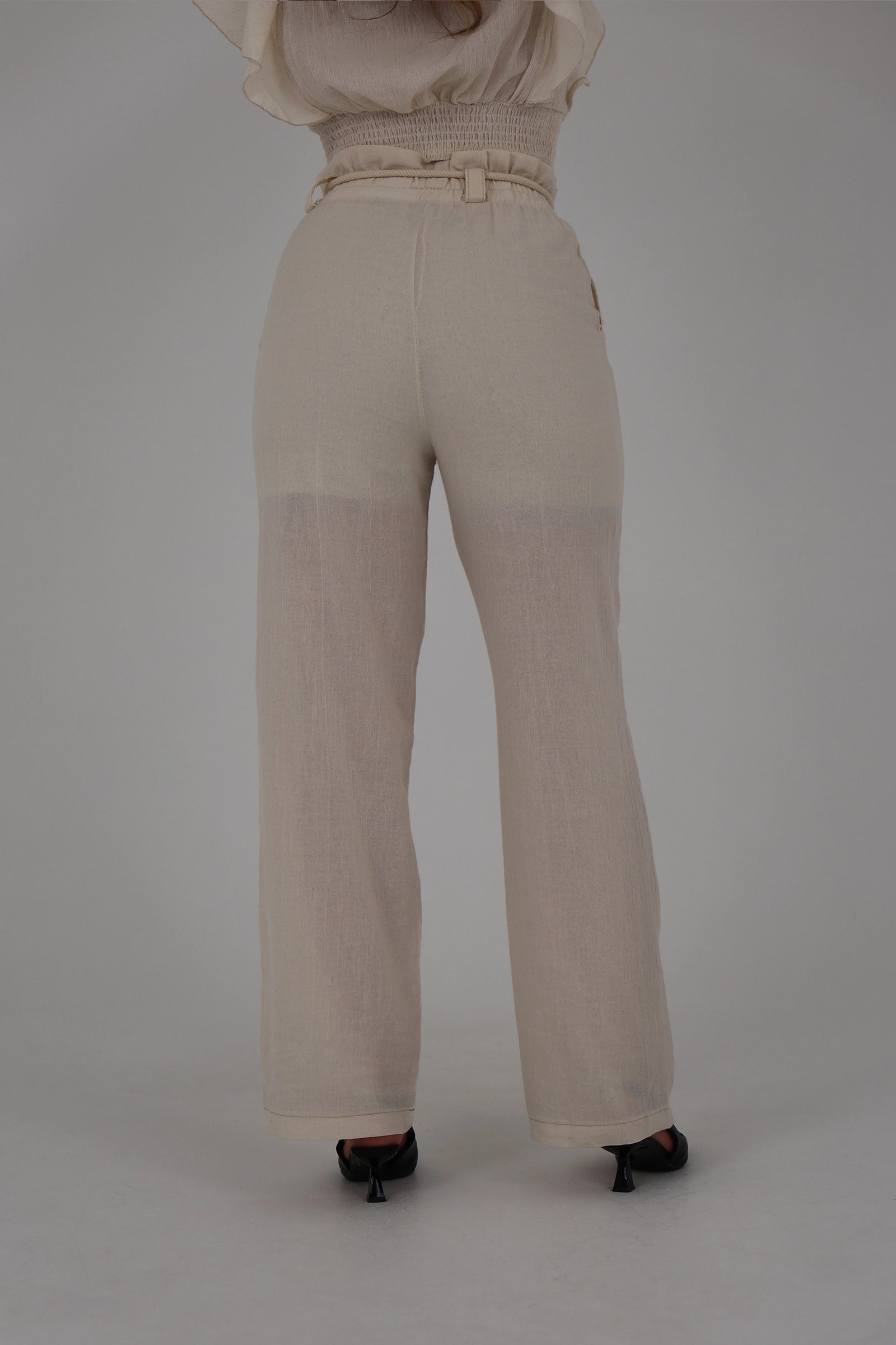 Pantallona waist wide leg