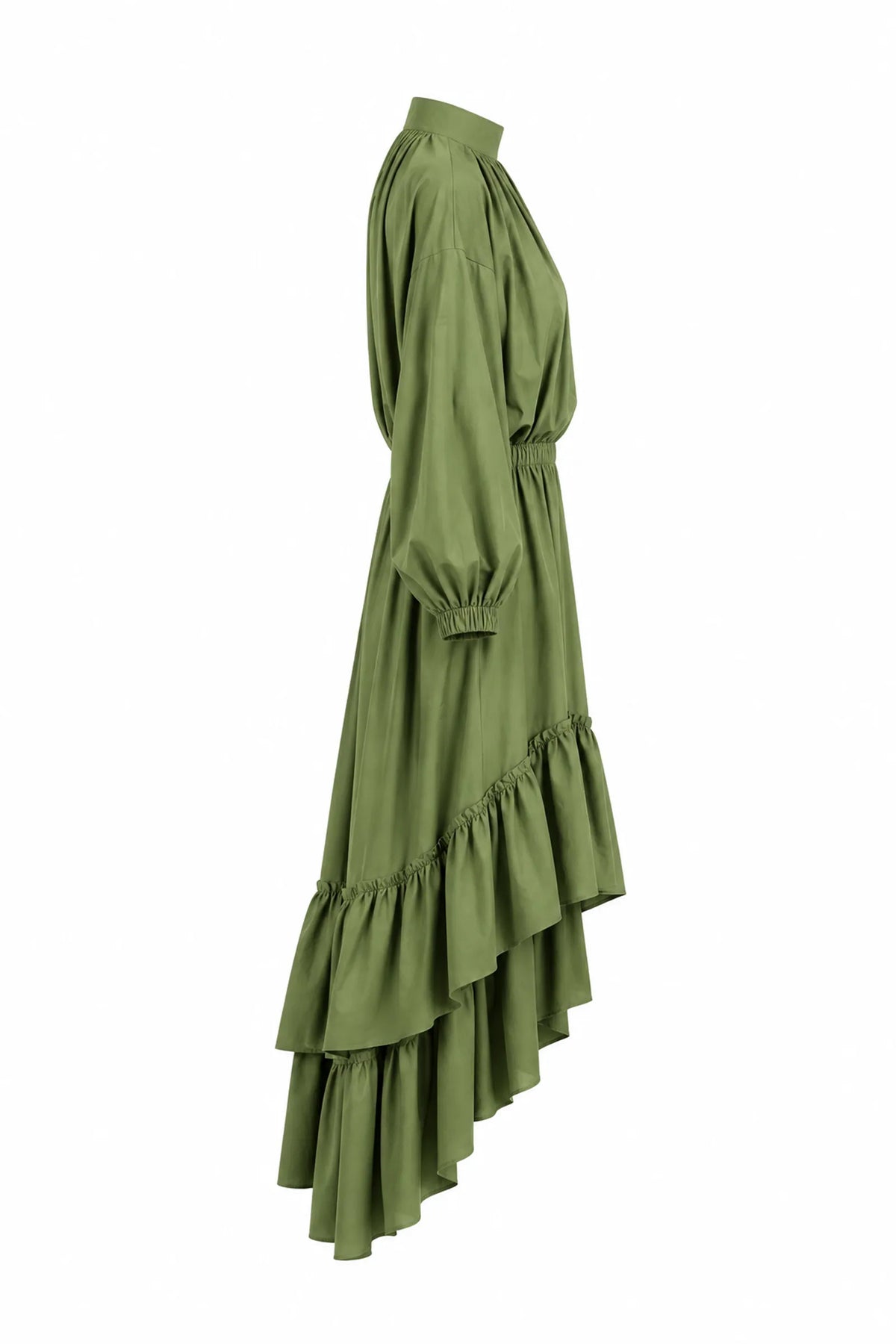 Fustan midi dress olive