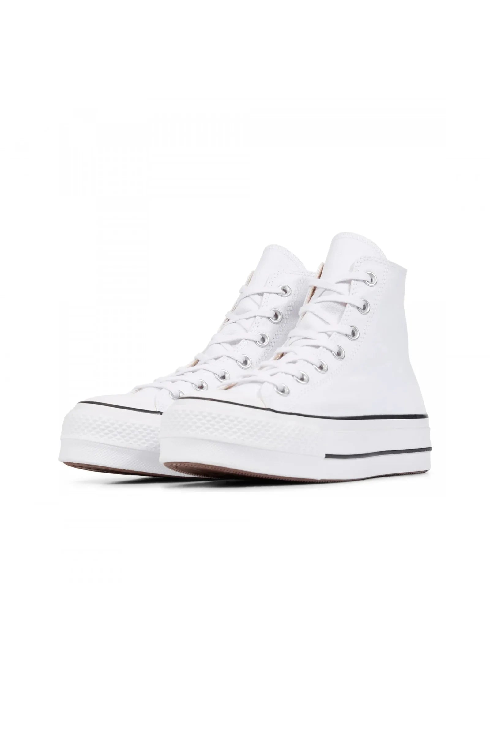 Converse white pale platform lift high top trainers 560846C