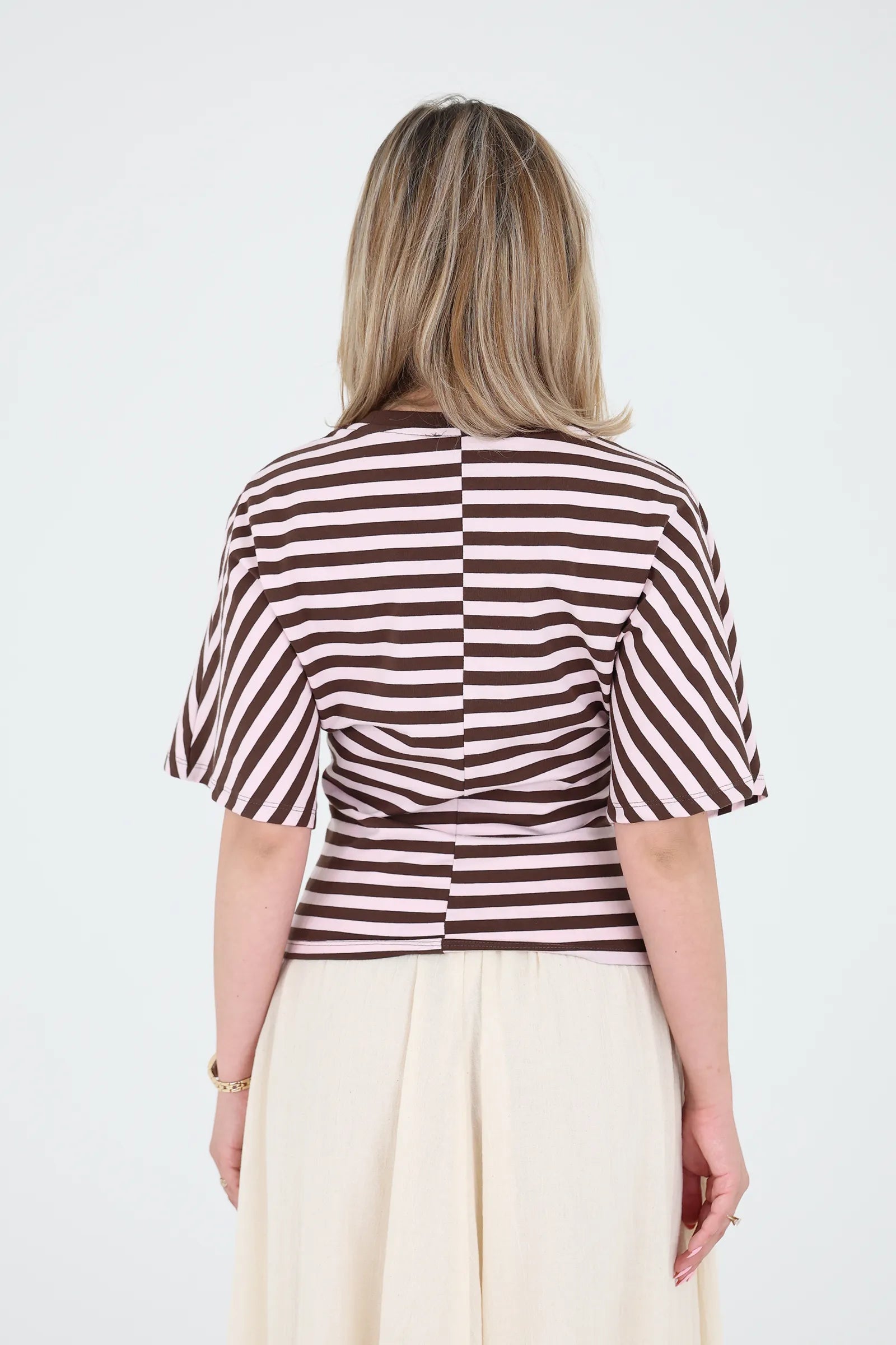 Maice pink brown striped