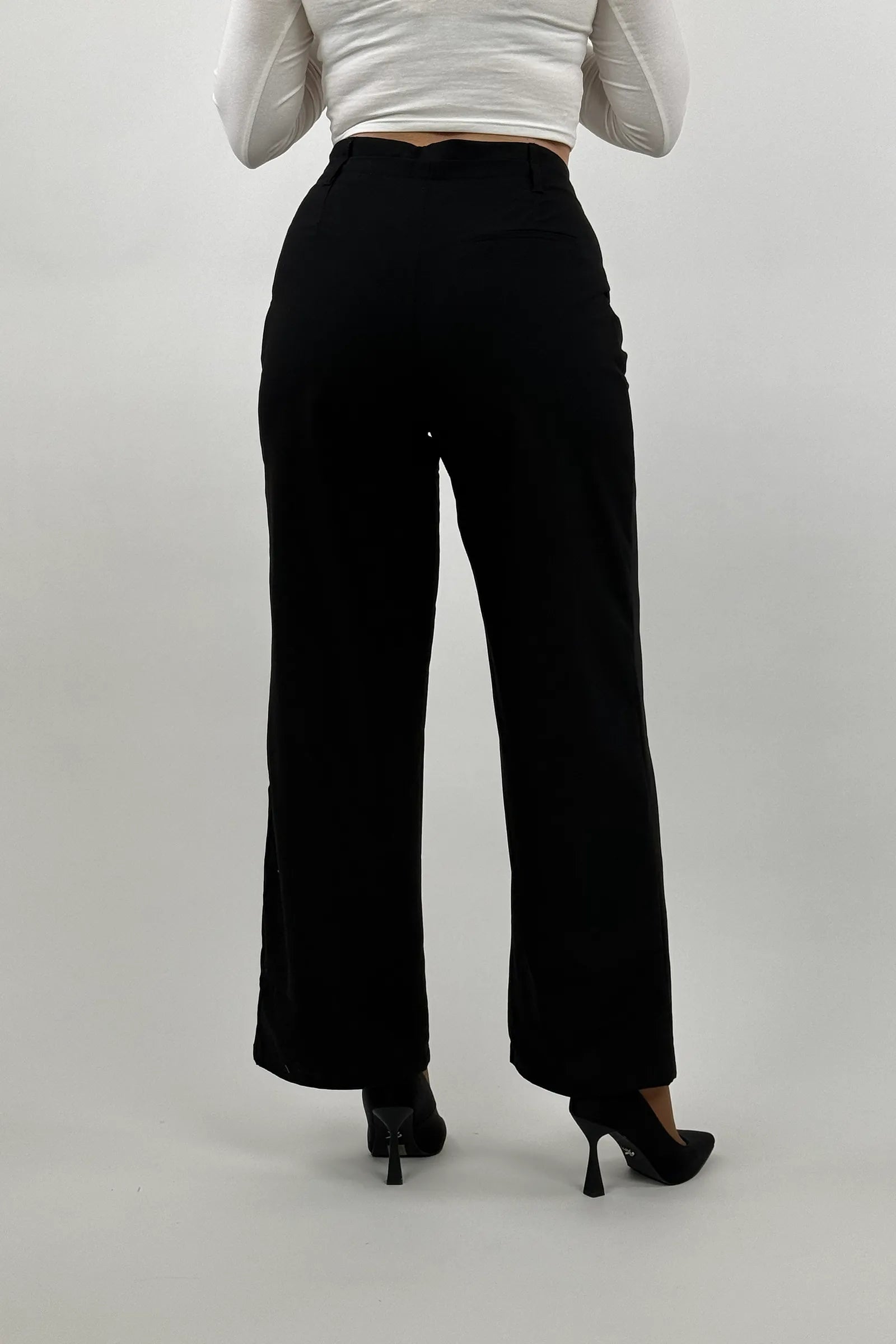 Pantallona classic black flowy