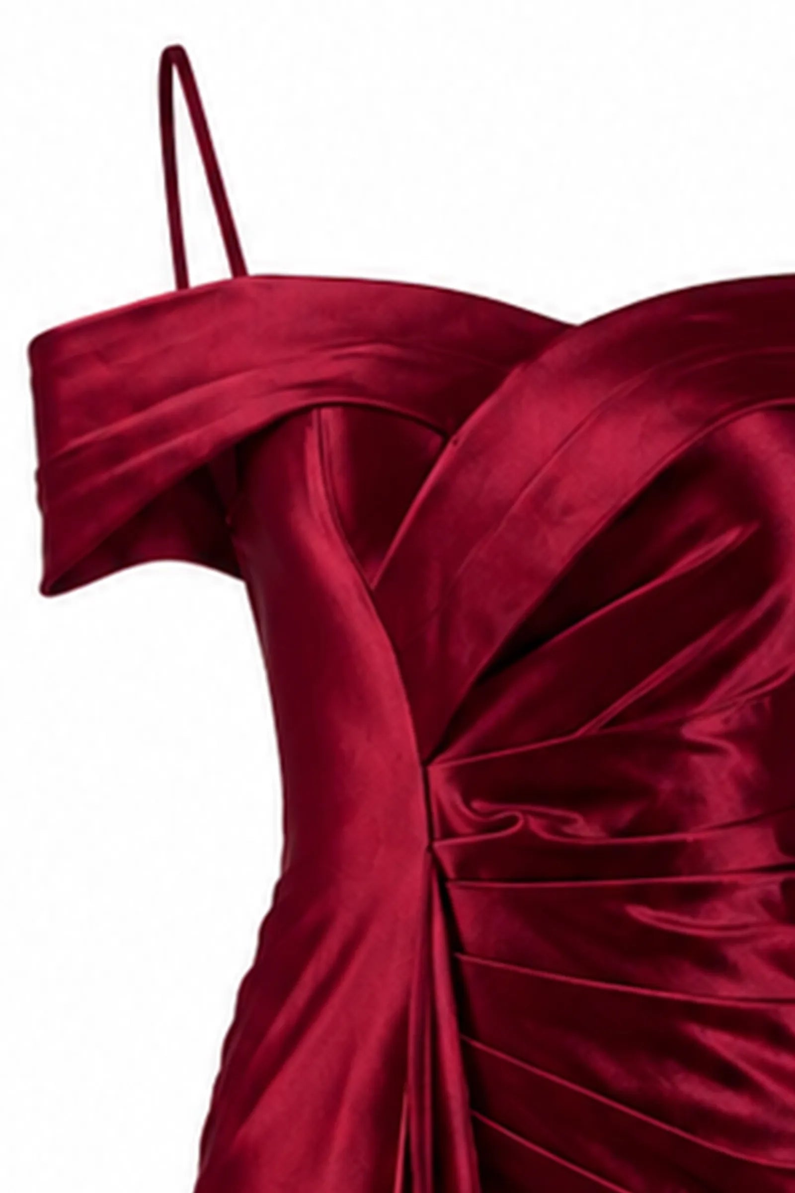 Fustan satin drapped