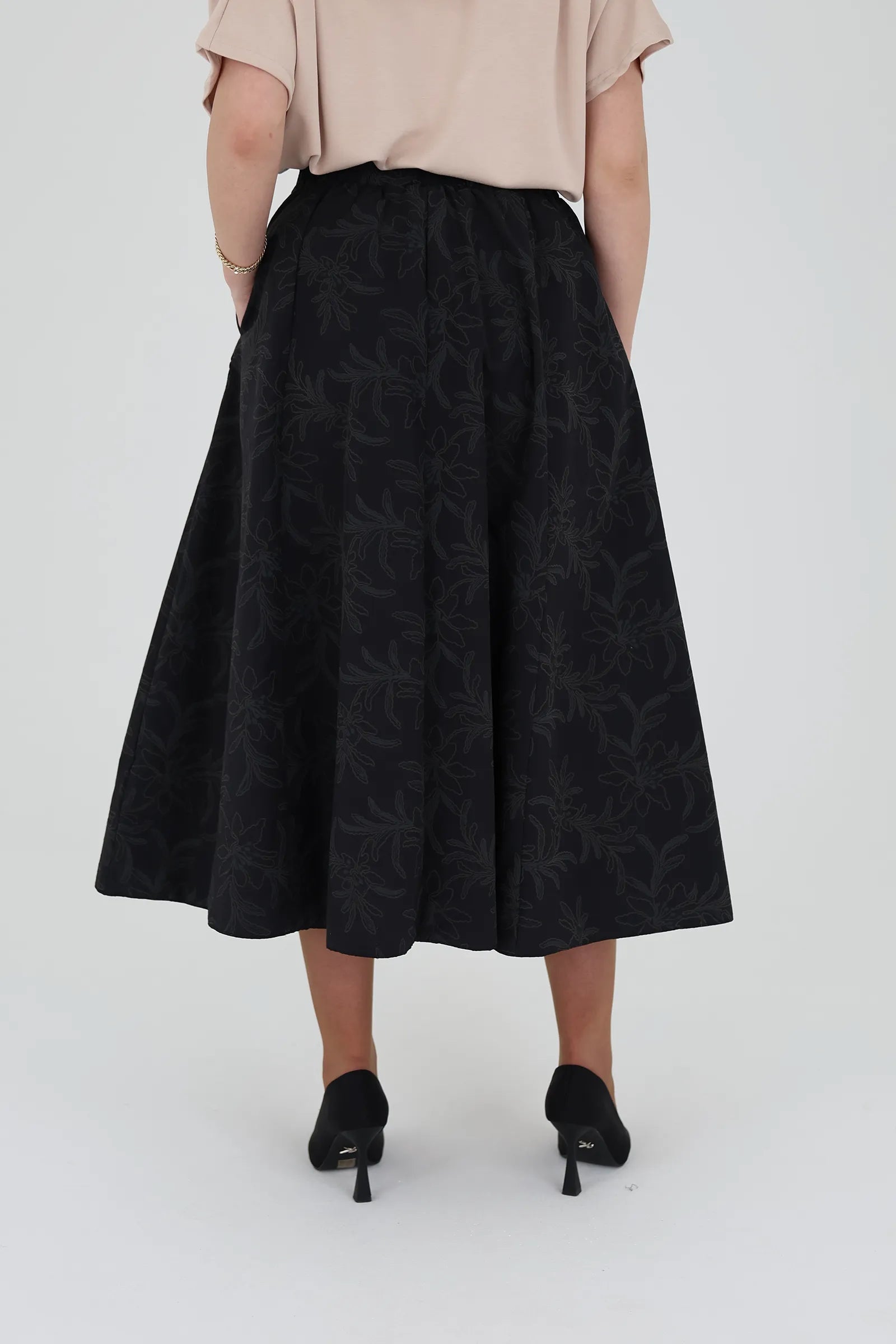 Fund floral midi