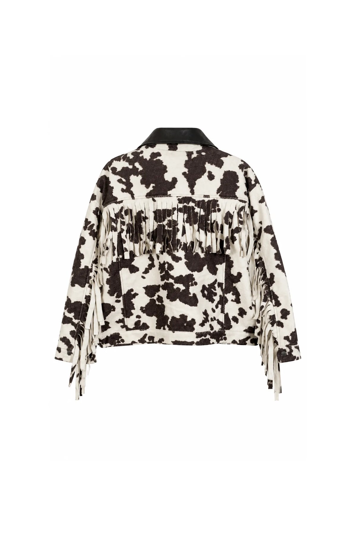 Jakne cow print fringe