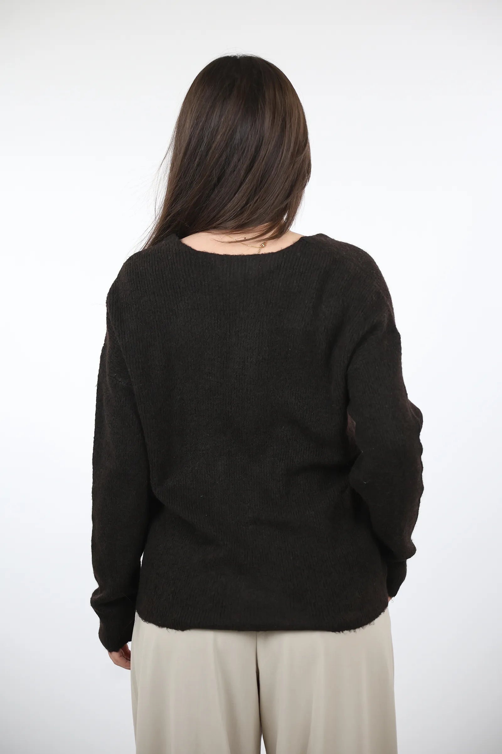 XHEMPER Deep V Knit