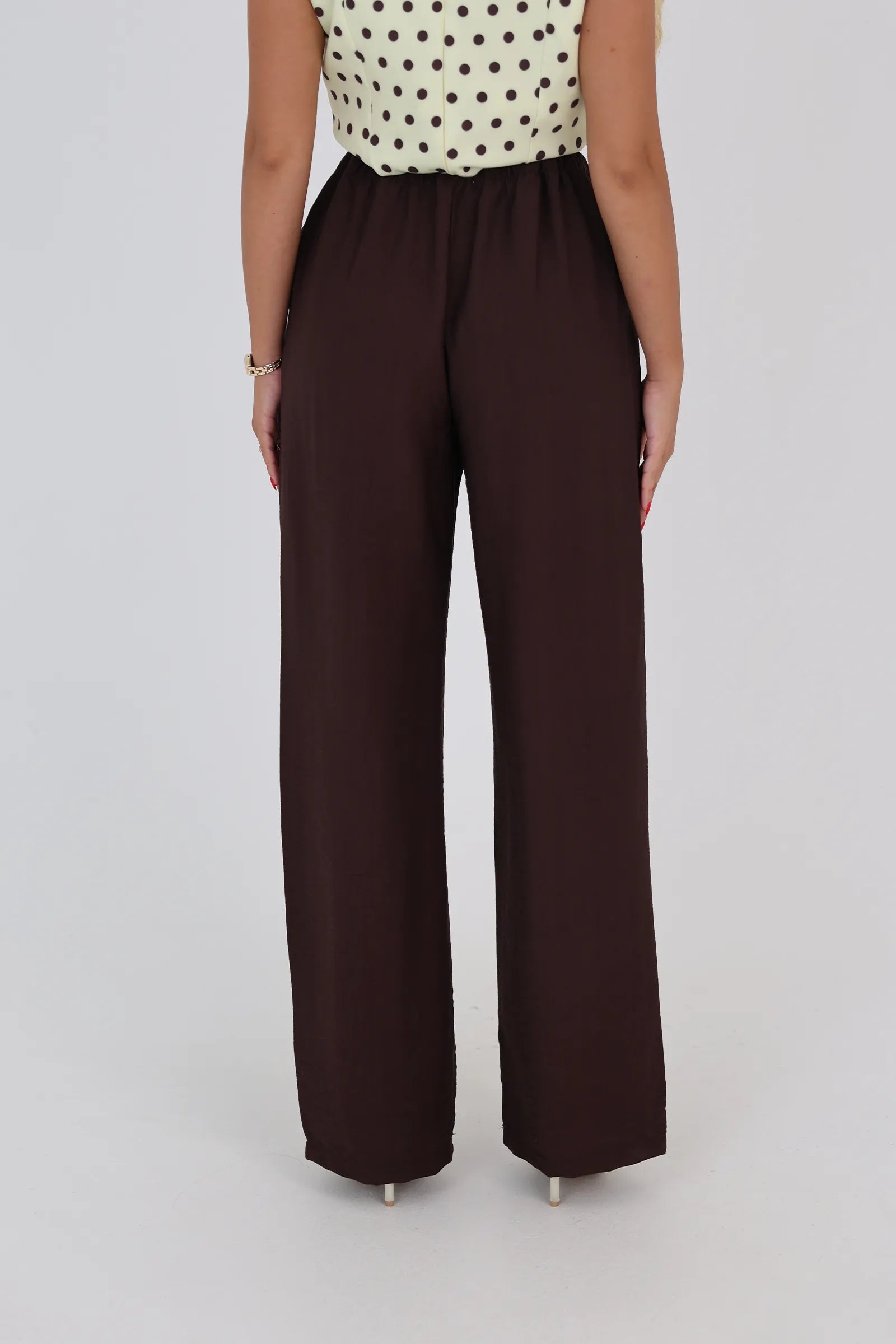 Pantallona linen wide leg