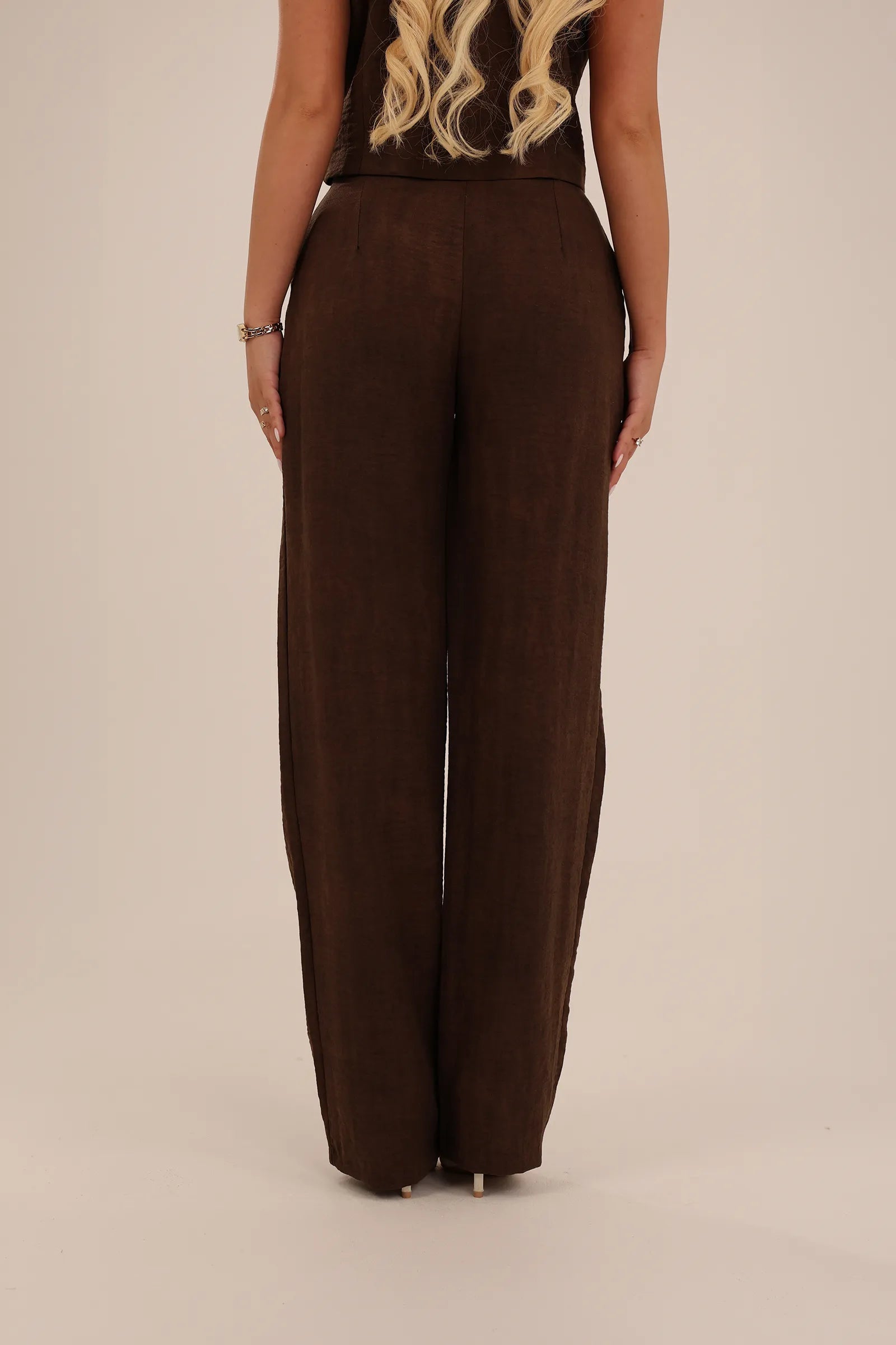 Pantallona wide leg linen
