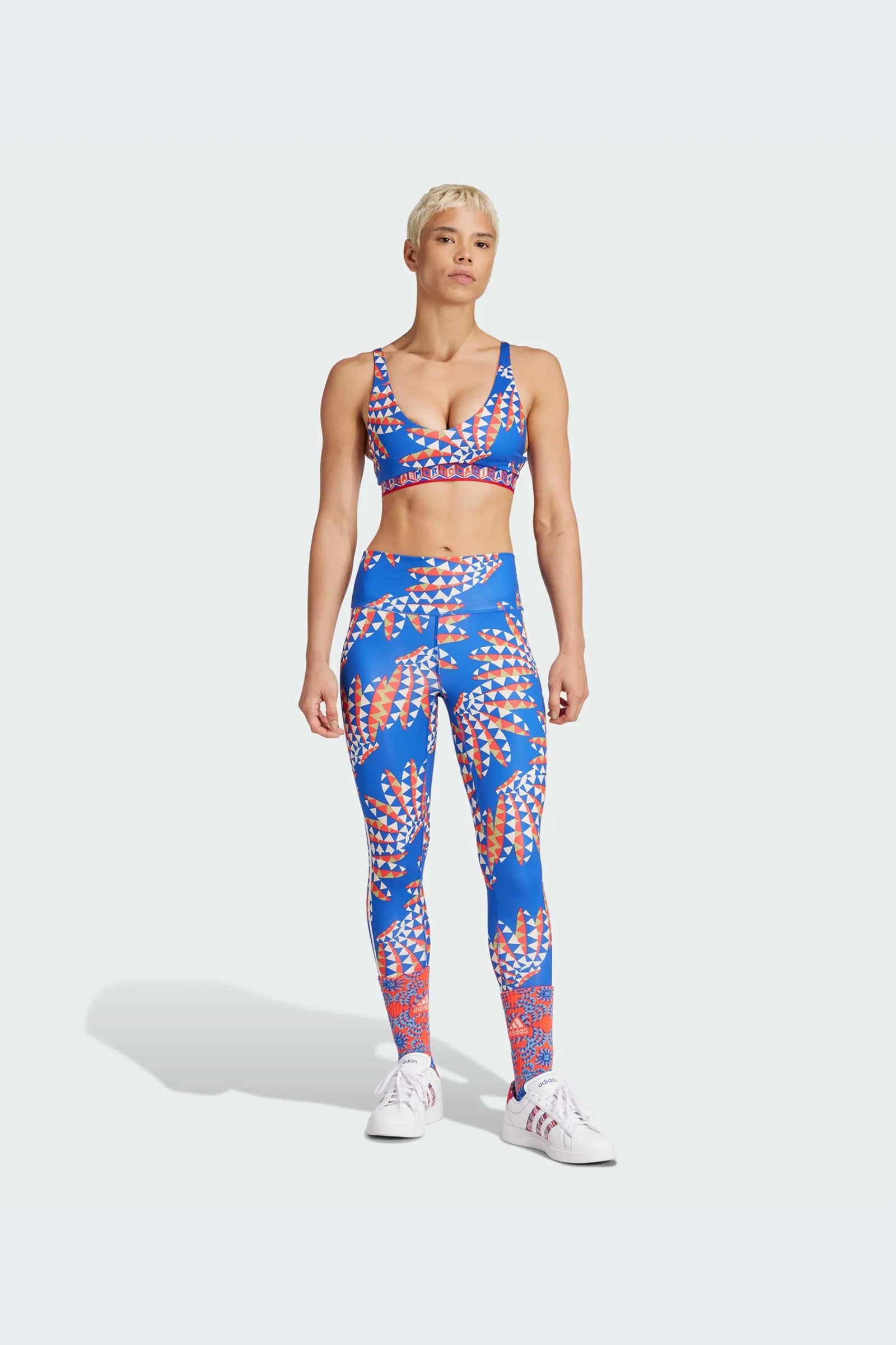 hellanke Adidas x FARM Rio 7/8 Leggings (Blue & Orange) IQ4508