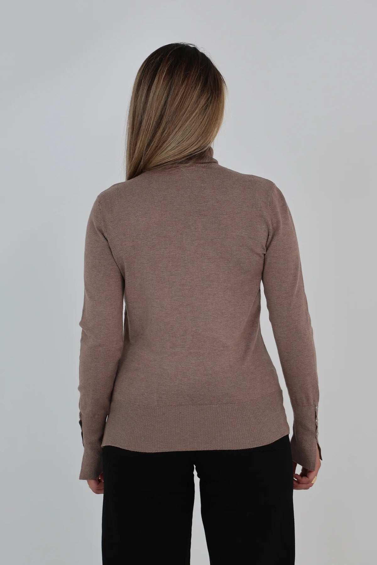 Rrollke mock neck top