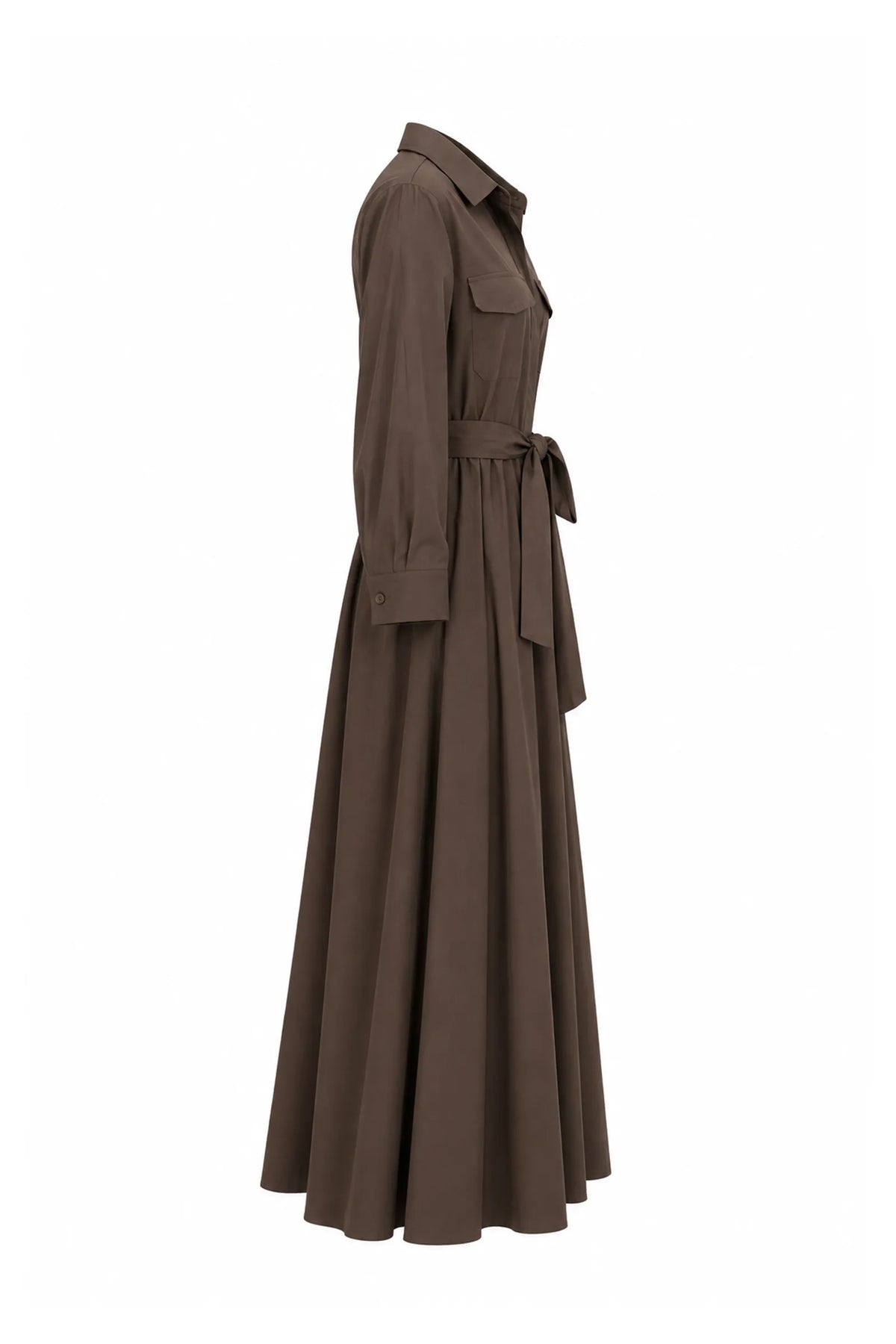 Fustan collared neckline