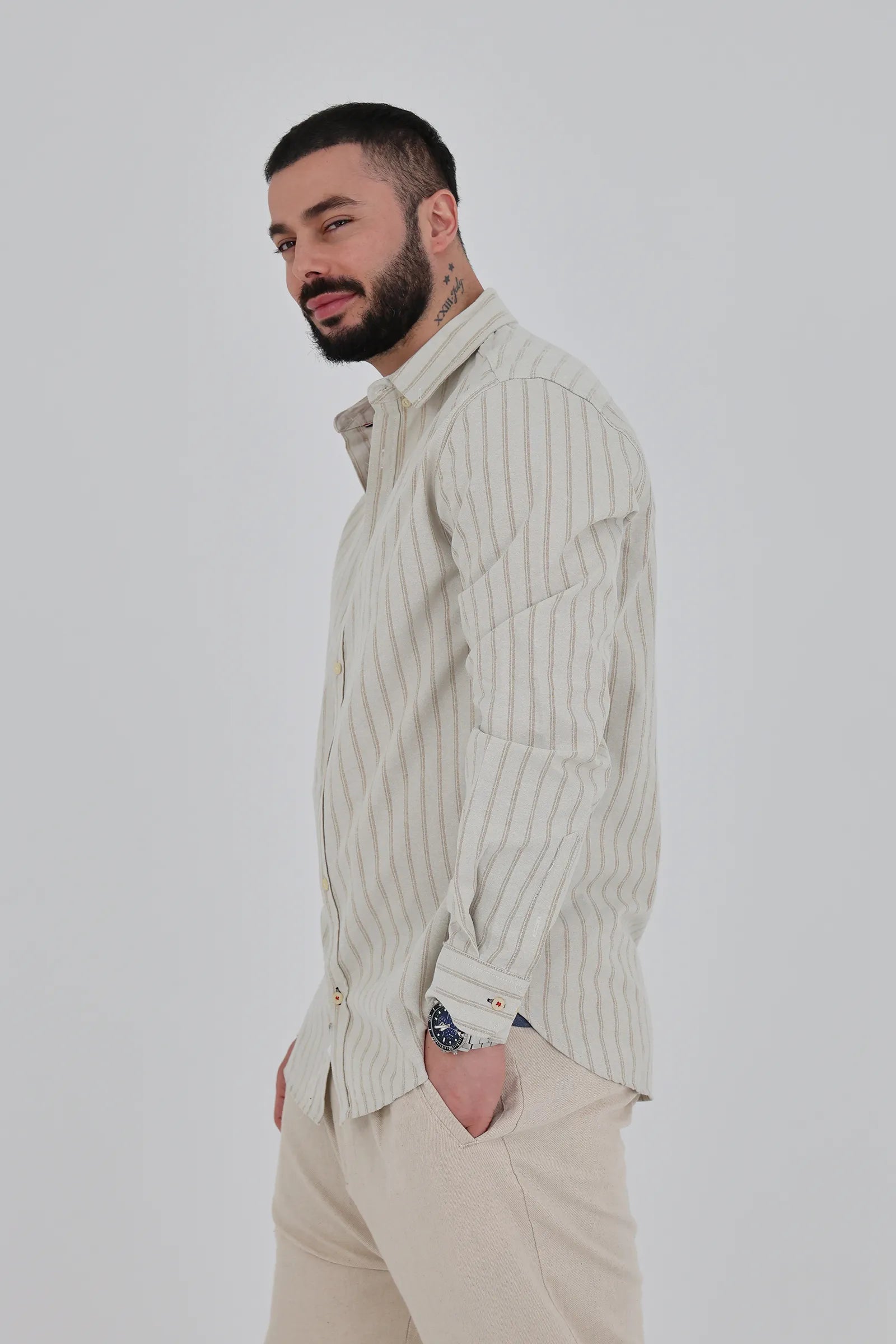 Kemishe slim fit striped