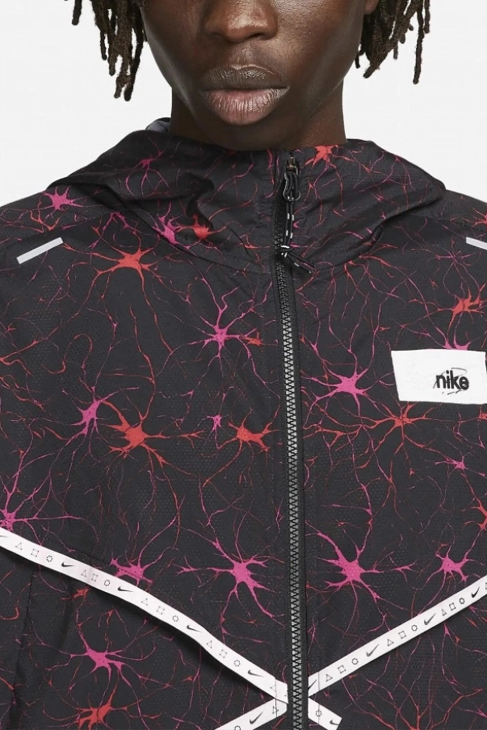JAKNE Nike graphic-print lightweight hooded jacket
