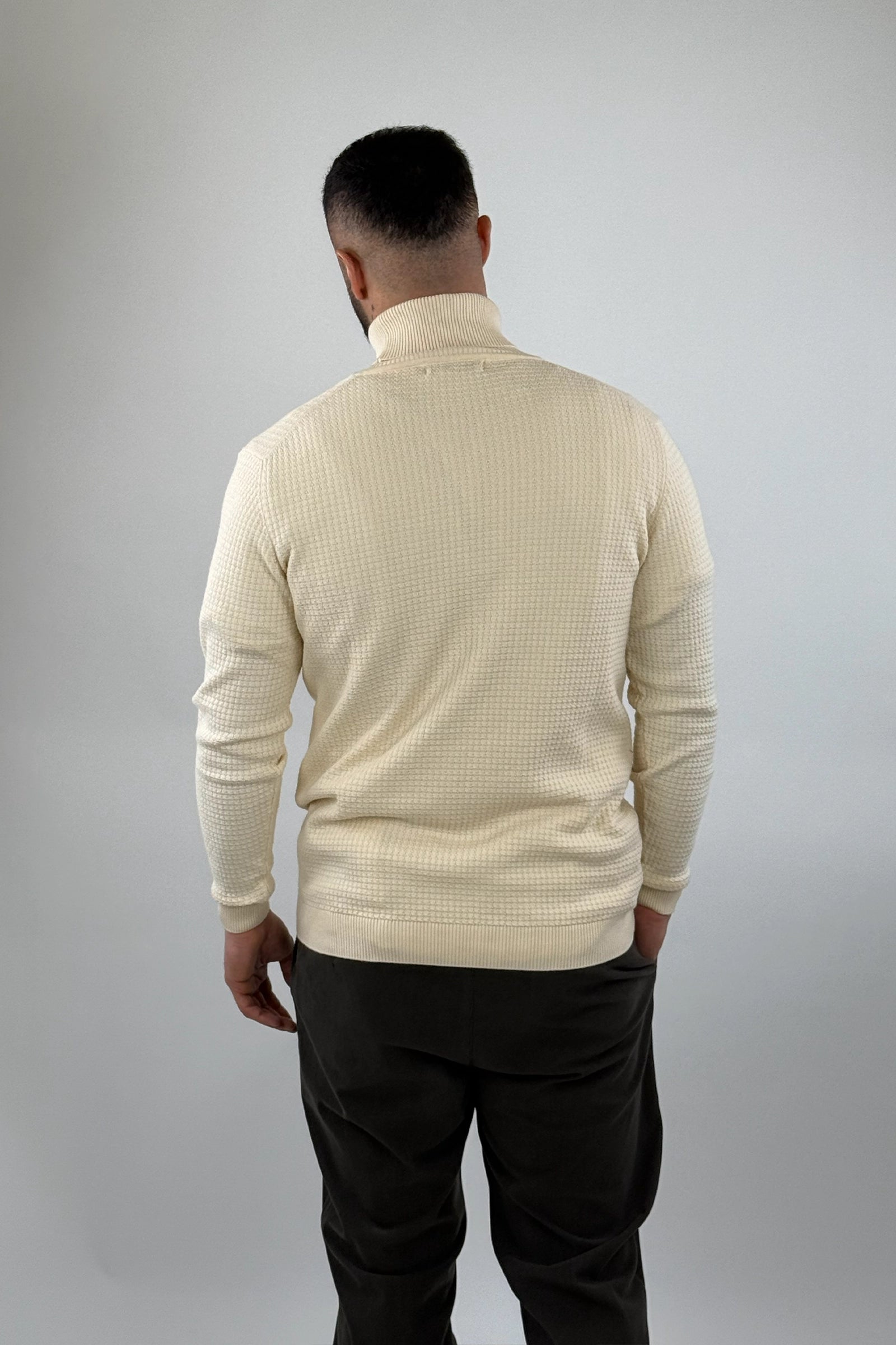 Rrollke waffle-knit roll neck