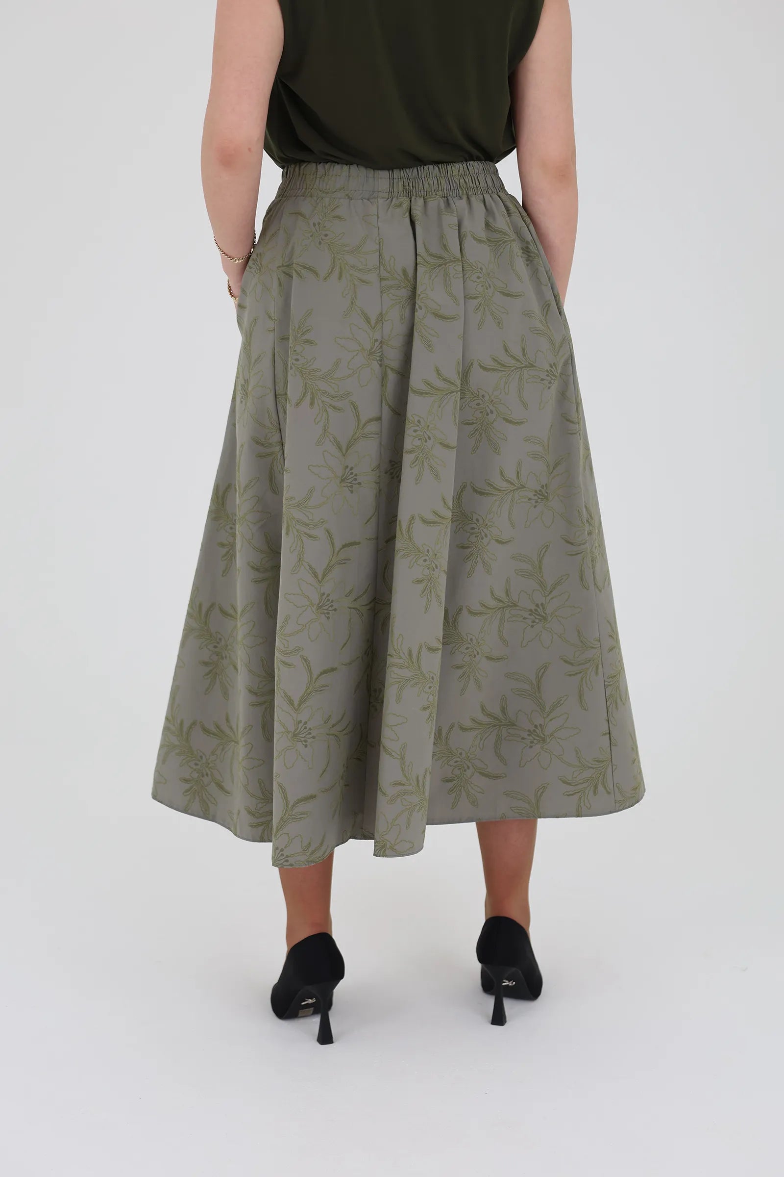 Fund floral midi