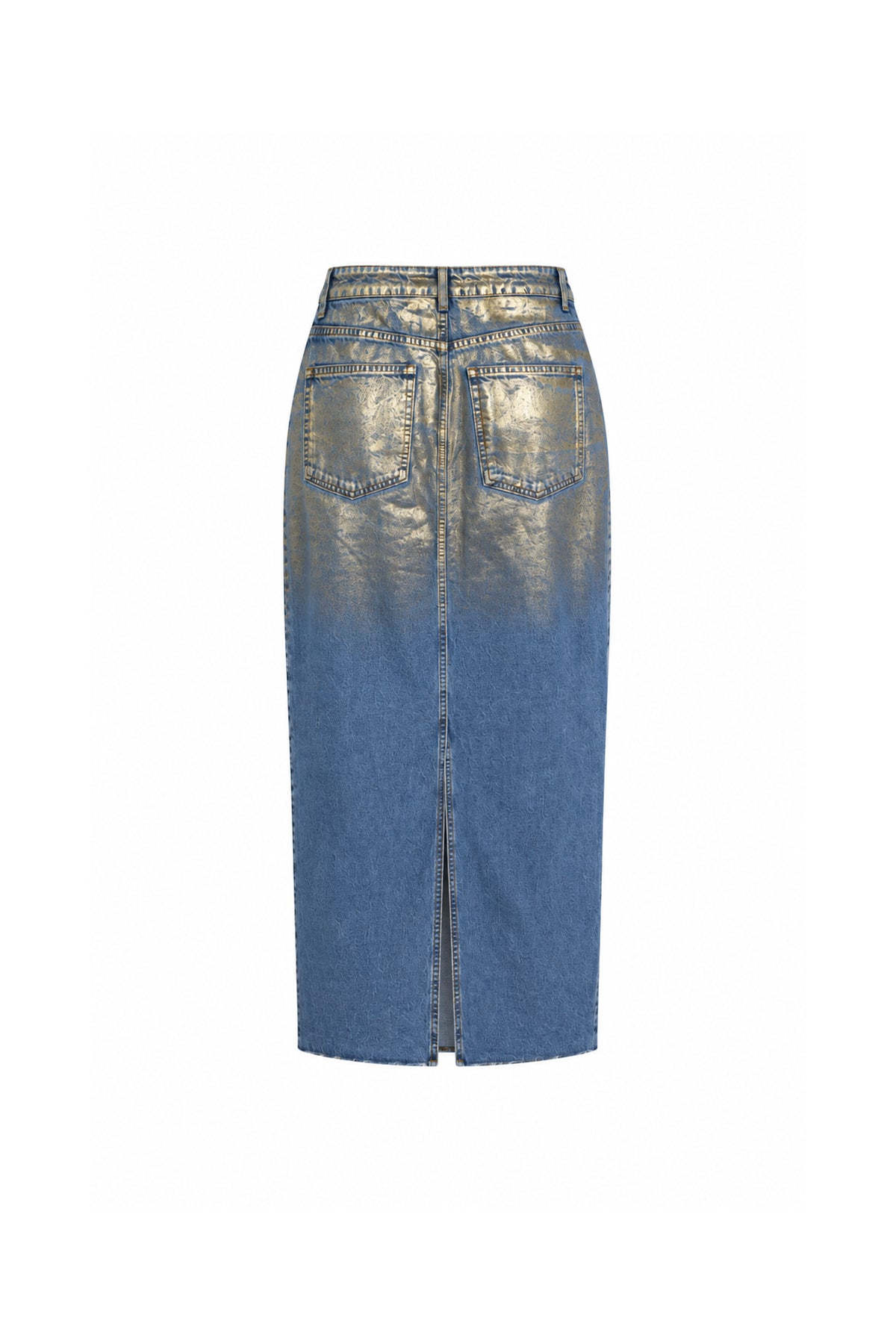 Fund metallic gold denim