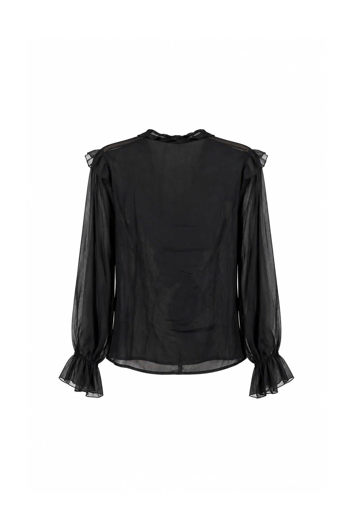 Kemishe tie neck ruffle