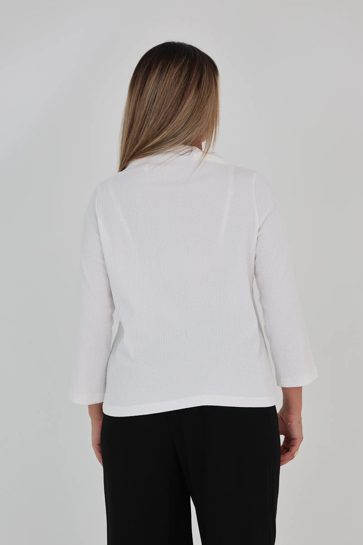 Bluze ribbed mock neck