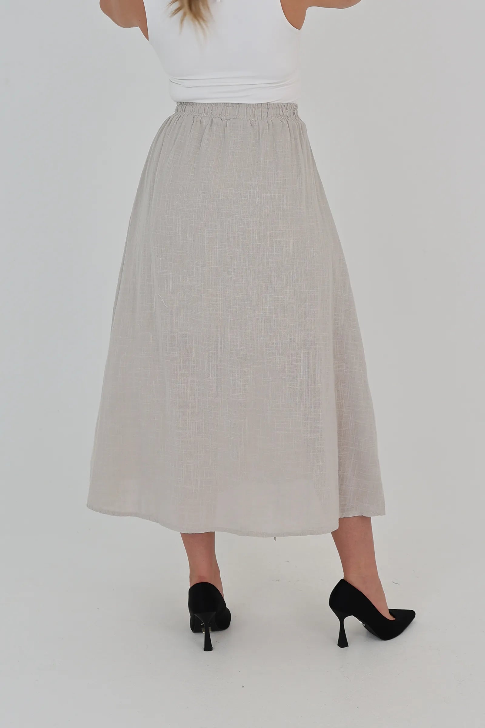 Fund elastic waist midi
