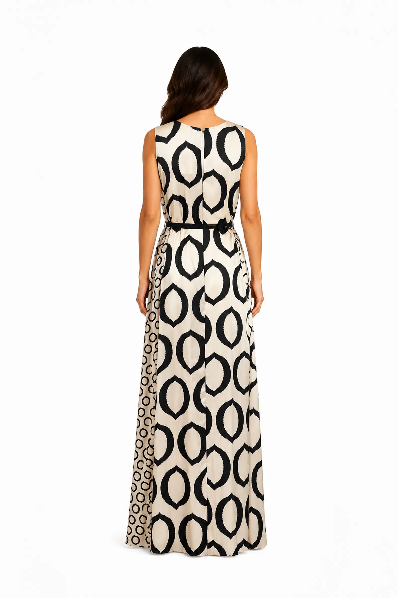Fustan maxi geometric