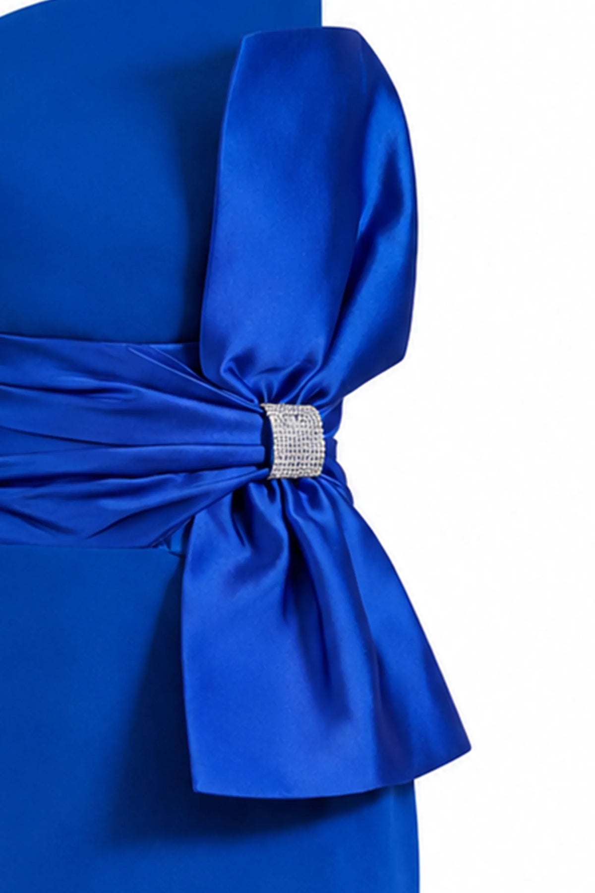 Fustan drappen shoulder
