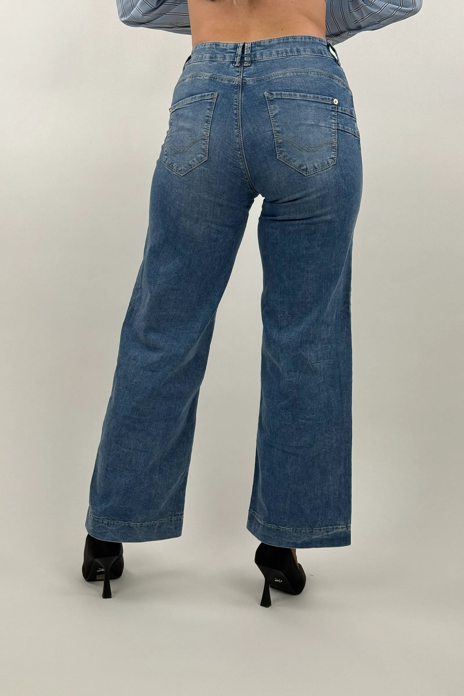 Farmerka high rise blue jeans