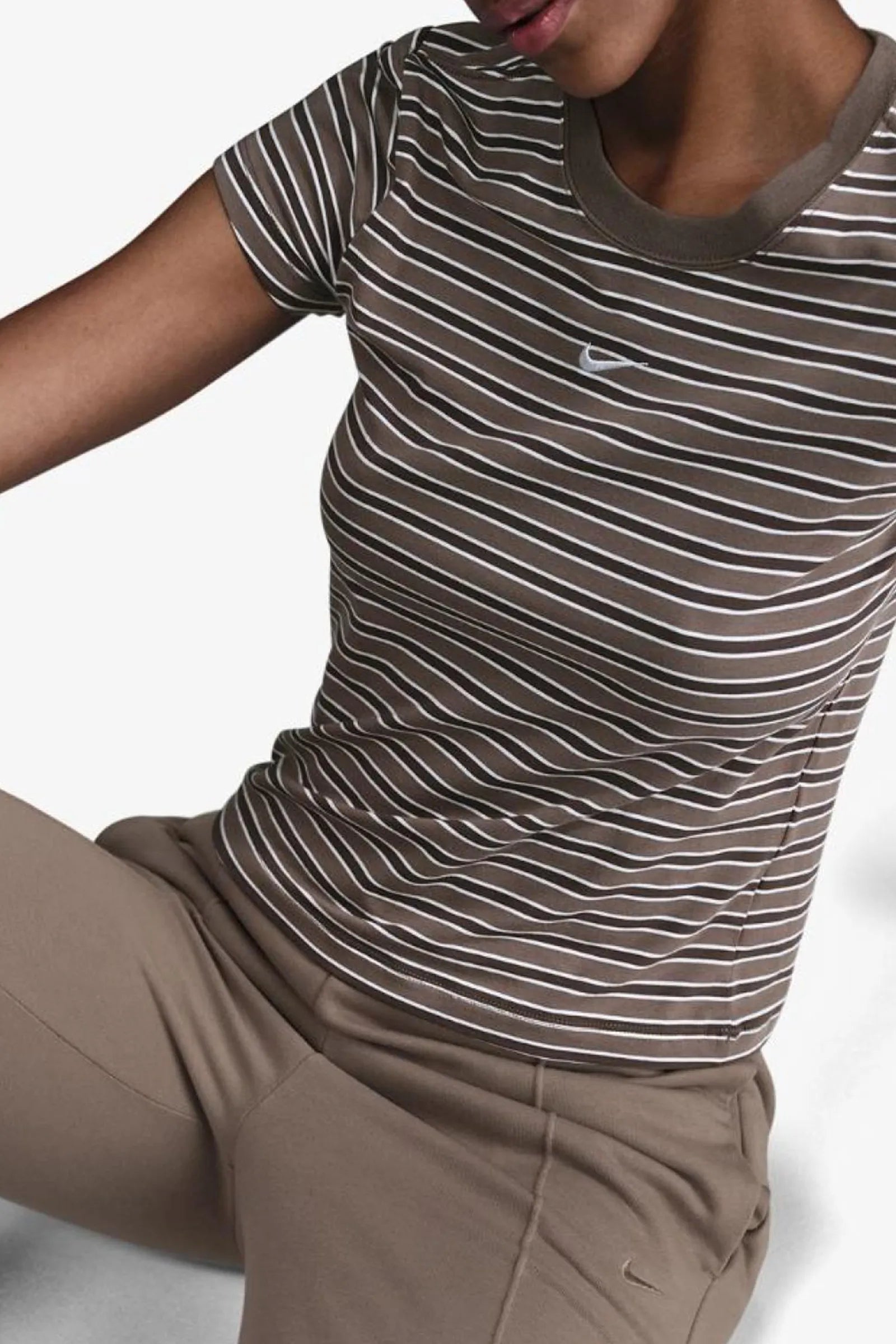 TRENERKA SPORTSWEAR CHILL TERRY SLIM HIGH-WAISTED FRENCH TERRY SWEATPANTS