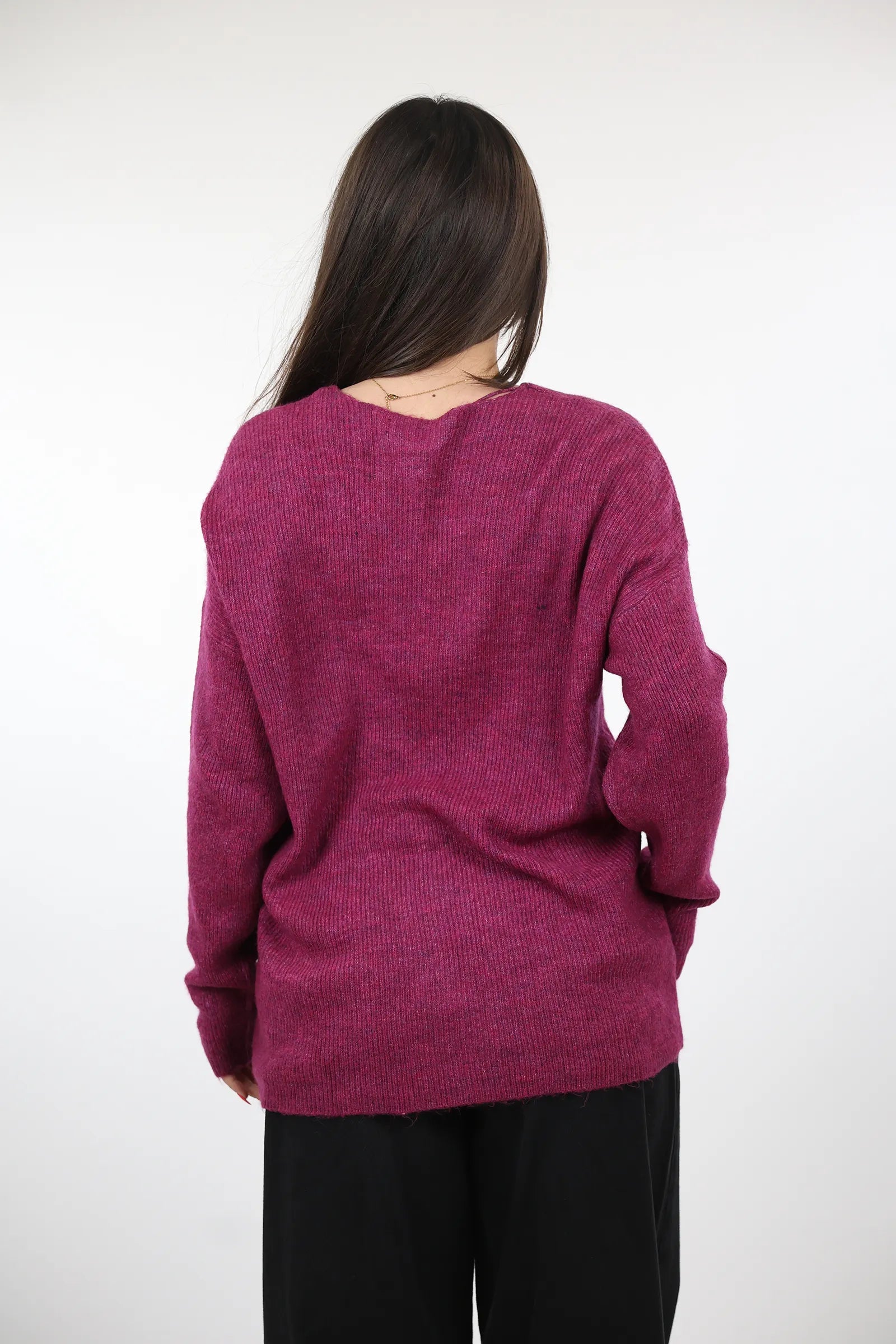 XHEMPER Deep V Knit