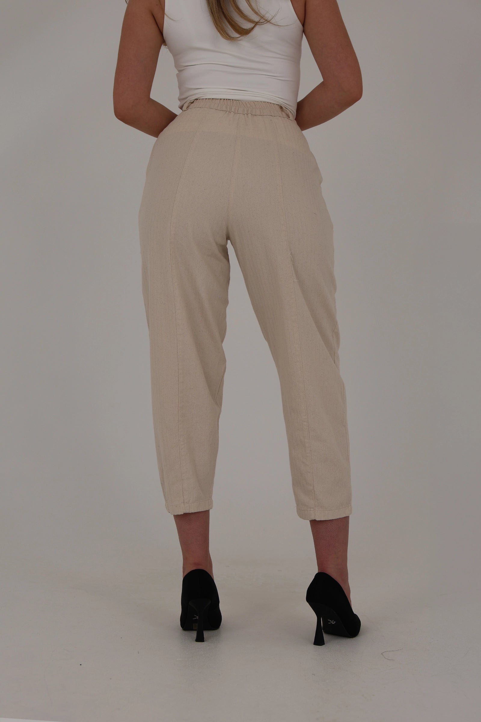 Pantallona ankle linen