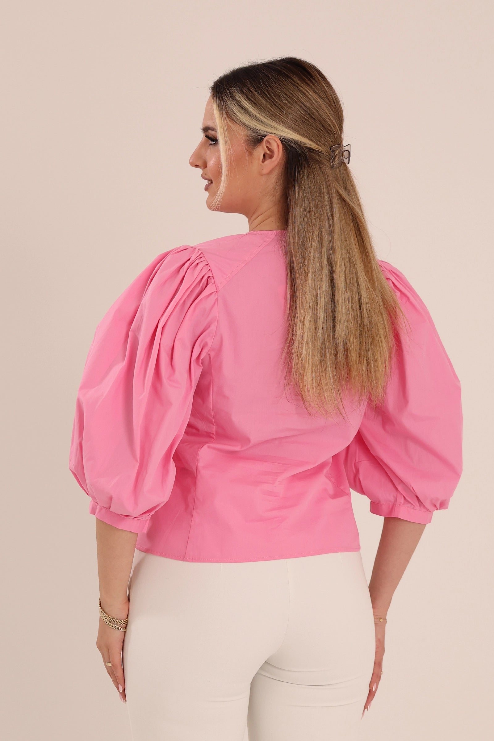 Kemishe pink puff sleeve