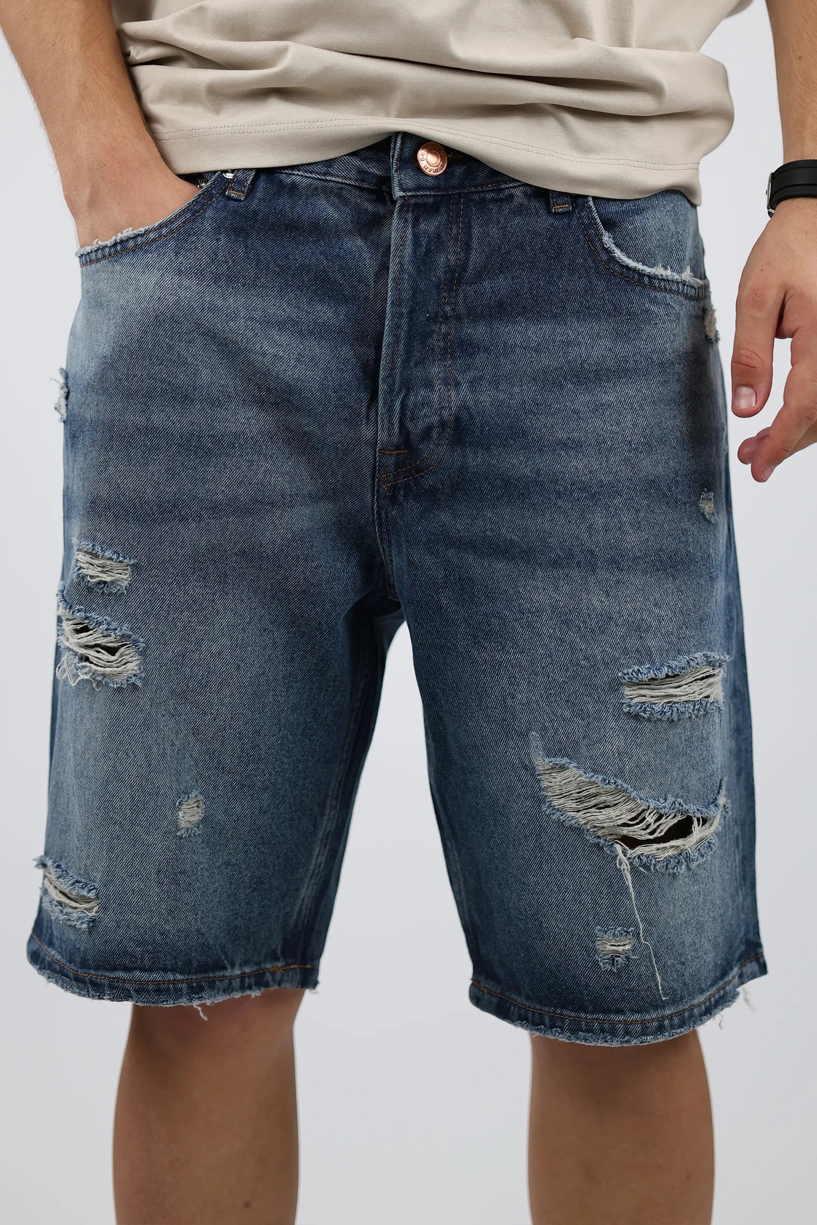 FARMERKA RIPPED BERMUDA
