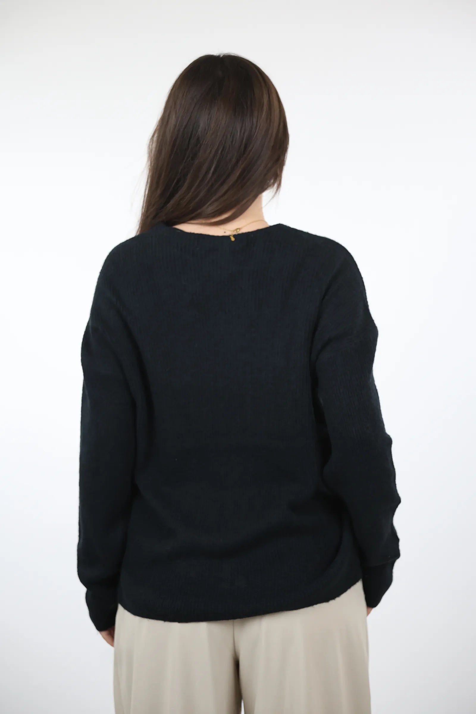 XHEMPER Deep V Knit