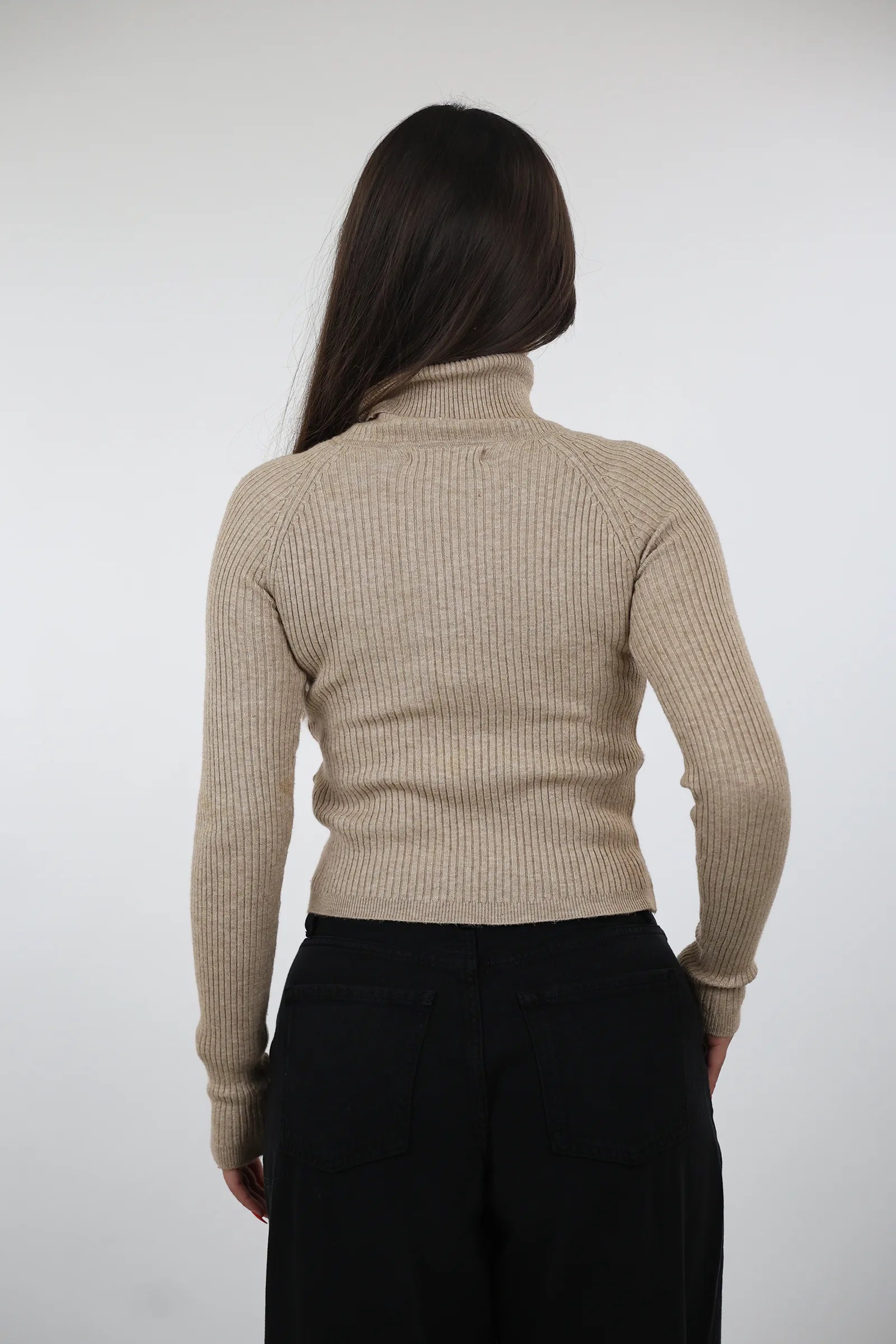 RROLLKE Fitted Rib-Knit