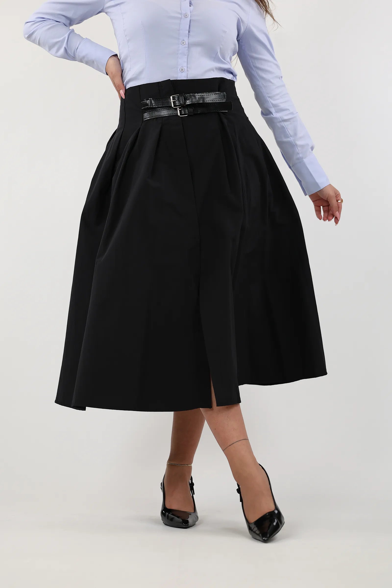 FUND PLEATED BELT