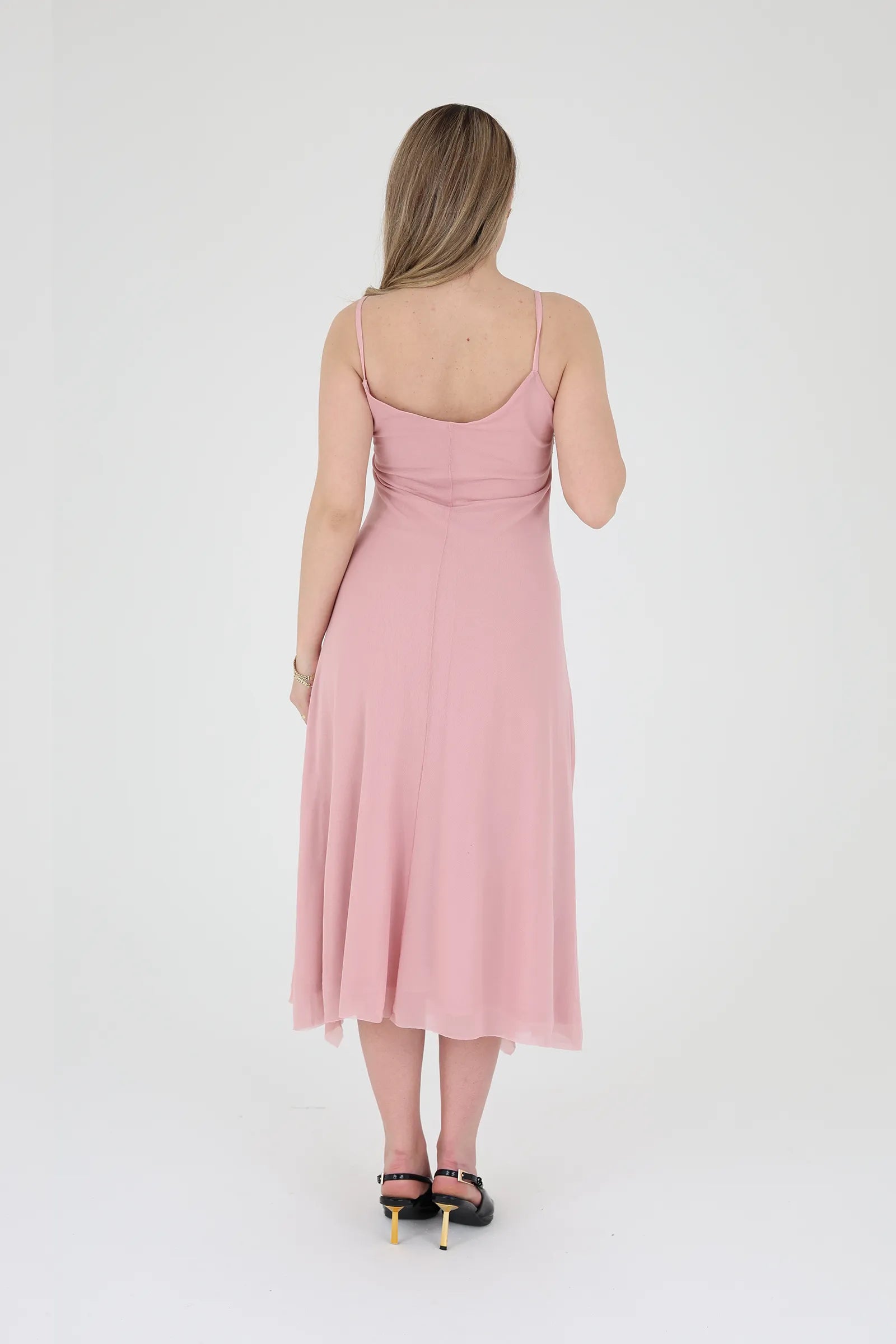 Fustan floral ruffle