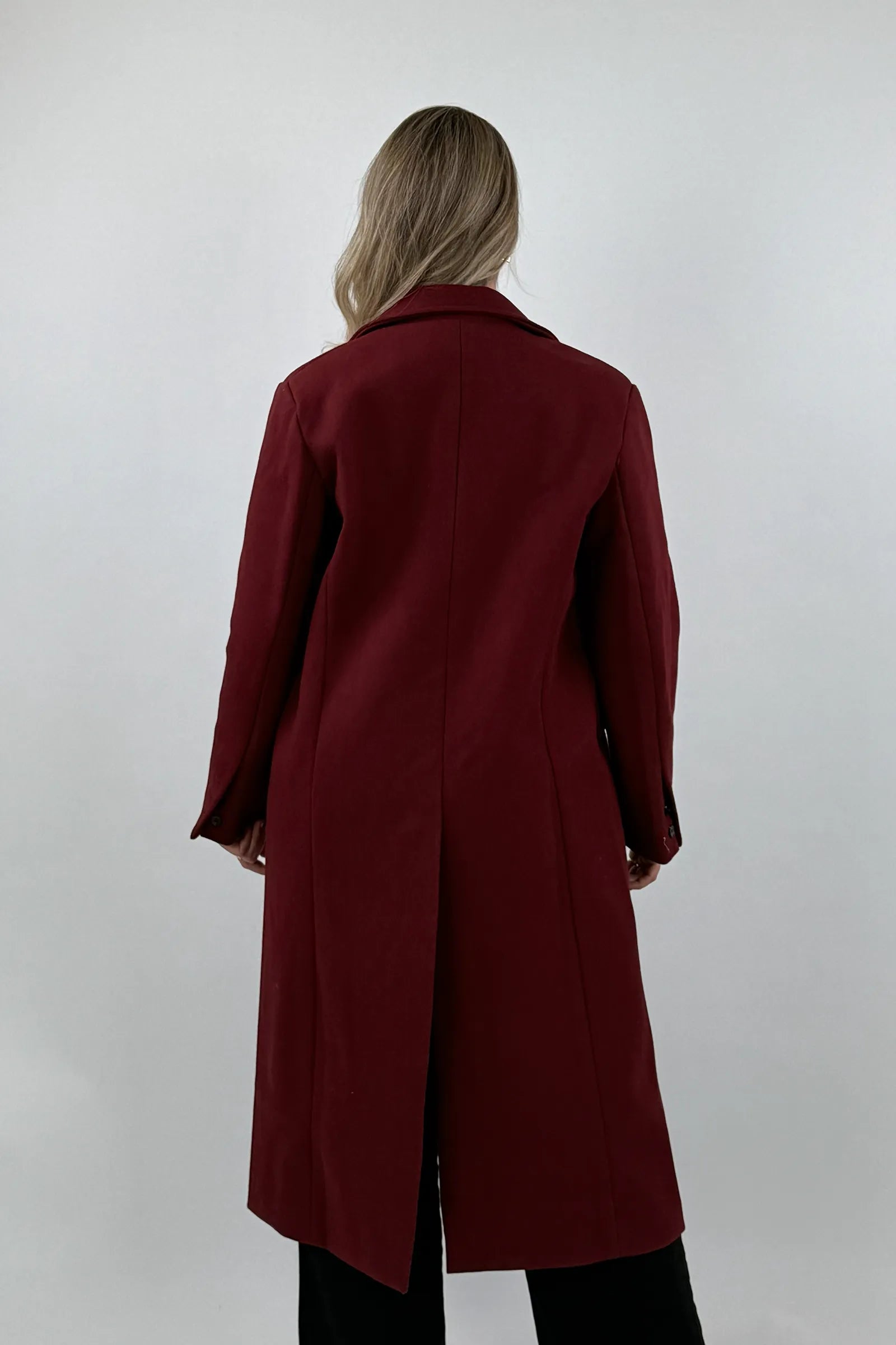 Pallto wool look midi