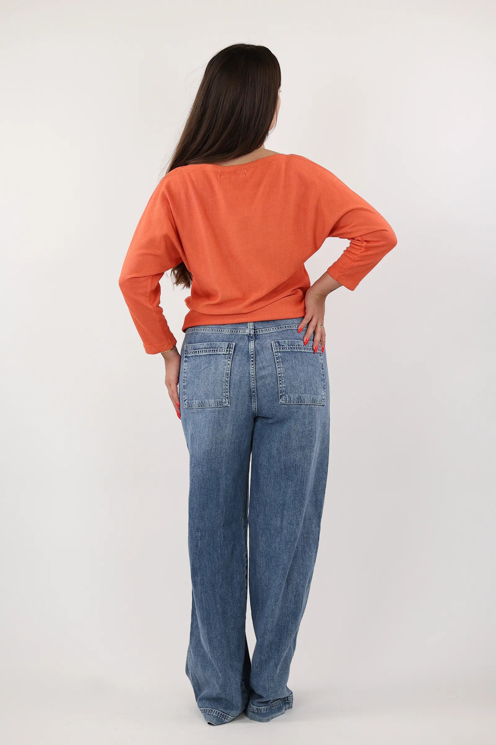 BLUZË ORANGE CROP