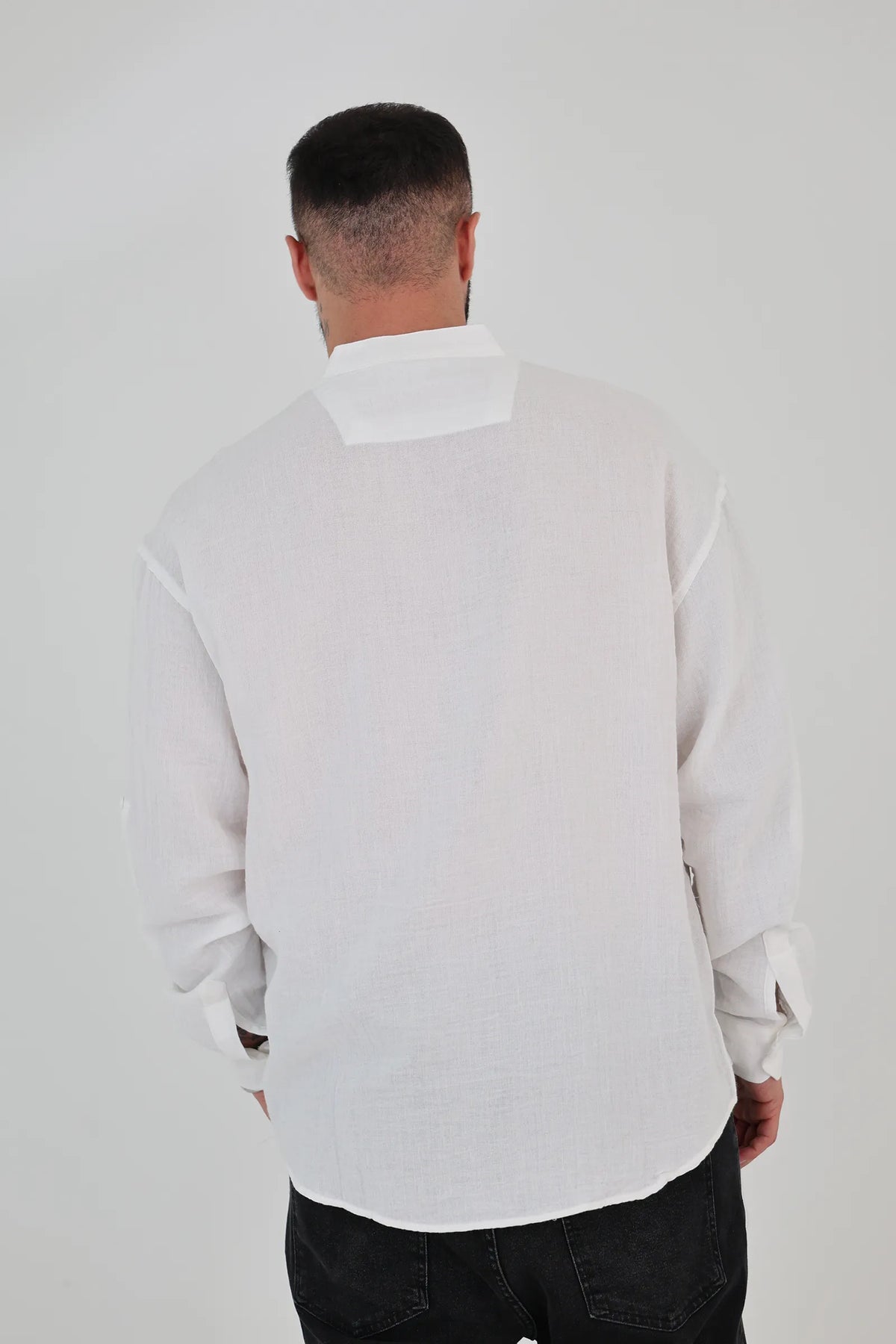 Kemishe mandarin collar