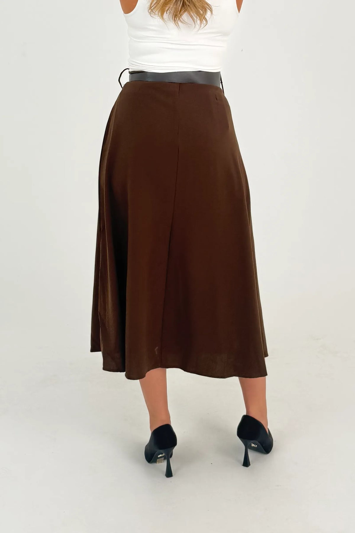 Fund  pleated midi skirt