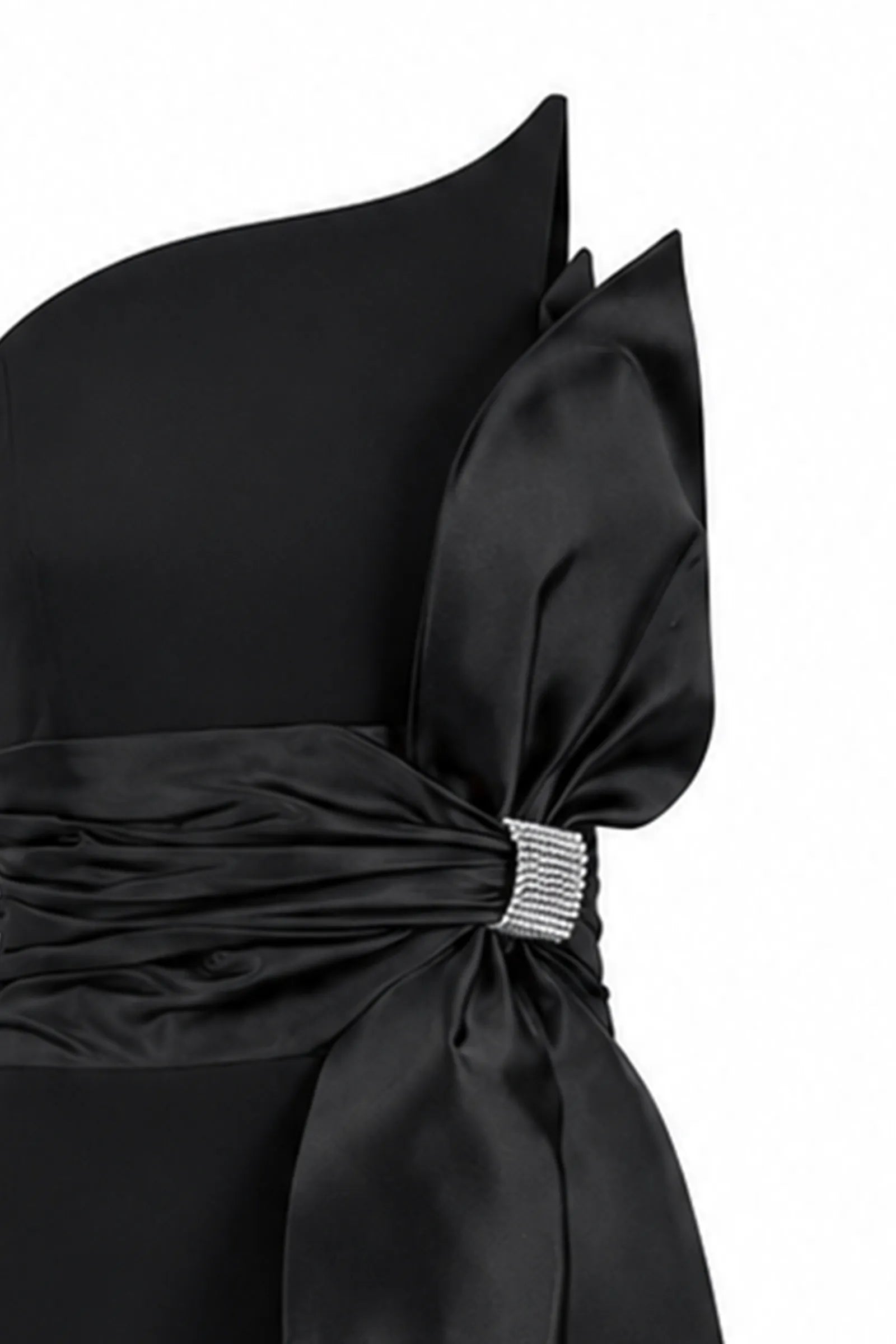 Fustan drappen shoulder
